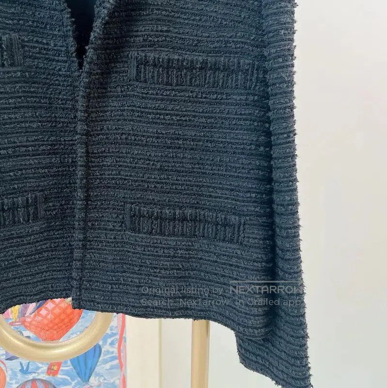 Chanel Chanel Black Cotton Women's Jacket for Spring and Autumn . Size M / US 6-8 / IT 42-44 - 4 Thumbnail