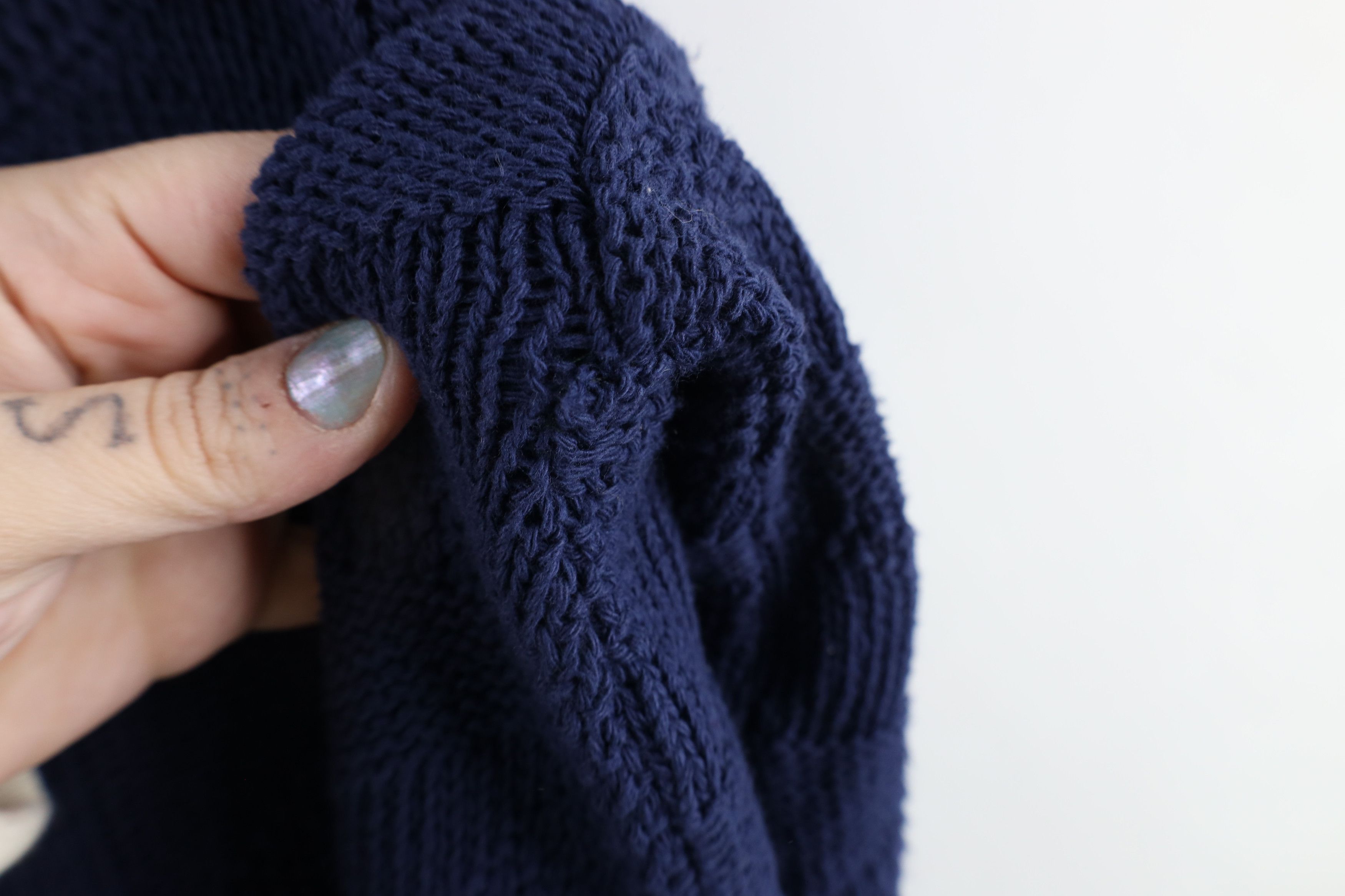 Vintage Vintage 90s Streetwear Cotton Knit Grandpa Sweater USA Size US XL / EU 56 / 4 - 4 Thumbnail
