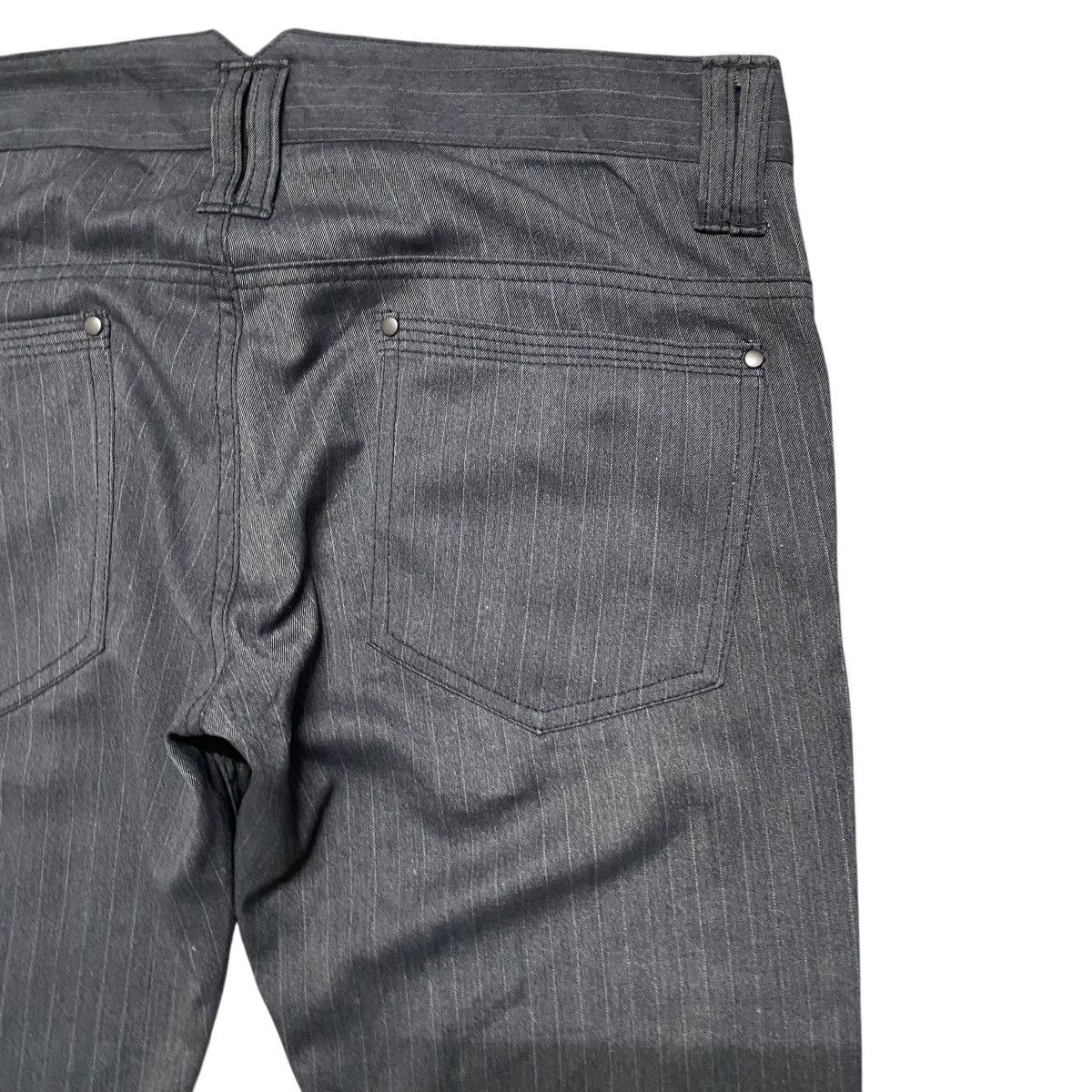 Japanese Brand GARÇON WAVE Pinstripe Wolf Low Flare Pants Size US 31 - 11 Thumbnail