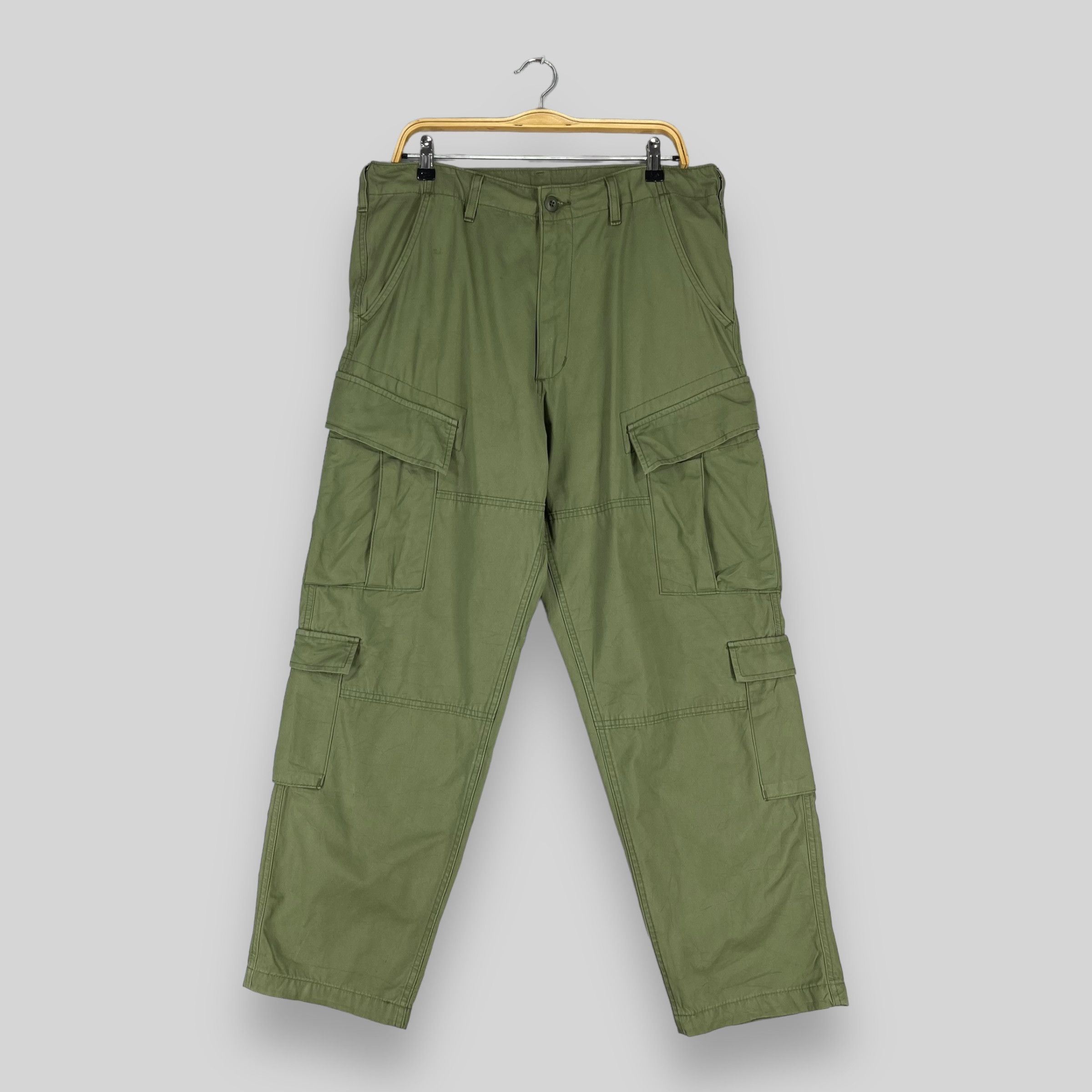 Alpha Industries × Vintage Vintage Alpha Industries Parachute Baggy Style Cargo Pant Size US 35 - 1 Thumbnail