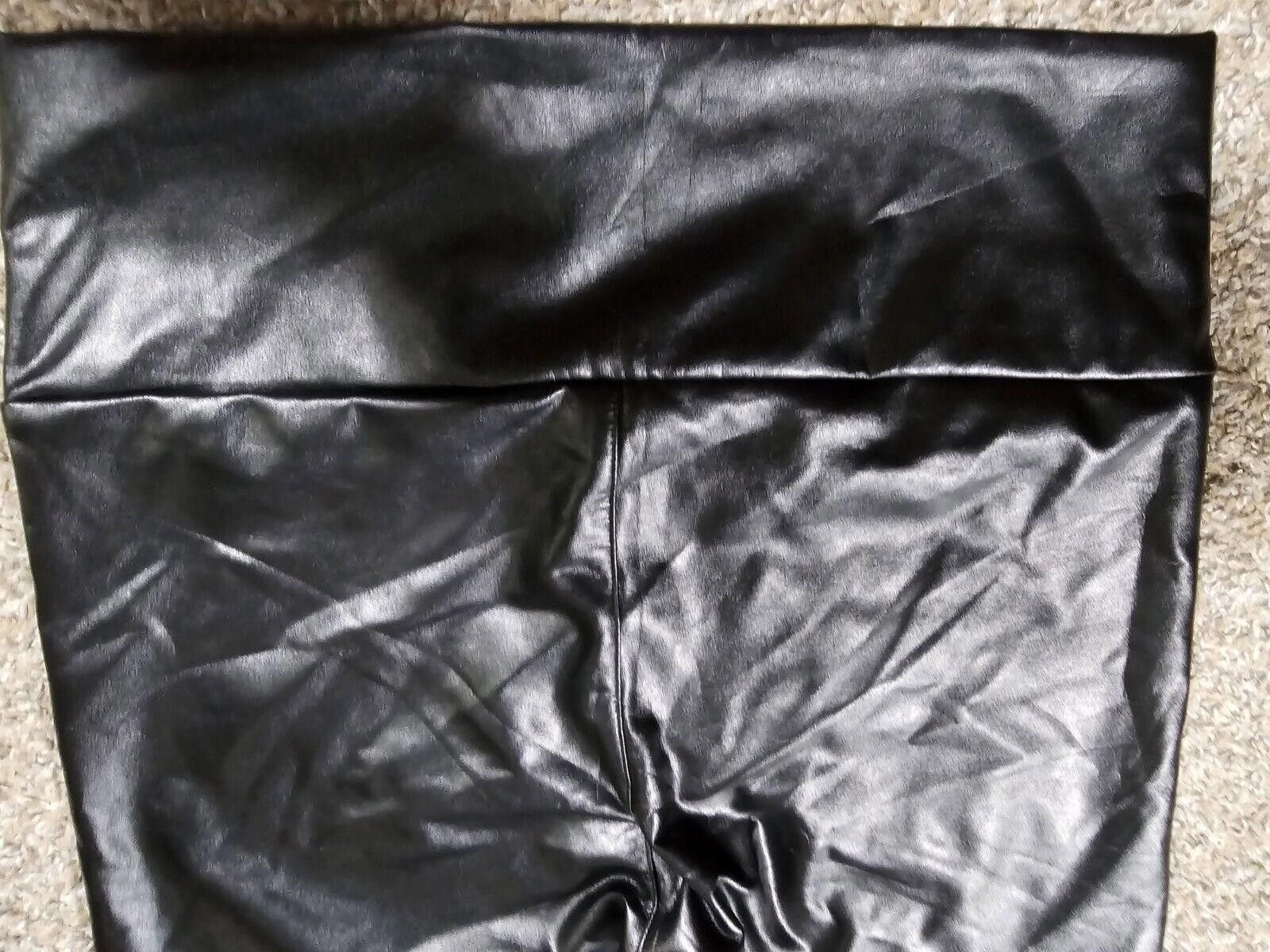 Designer Tagoo All For Leather Faux Leather Pant Medium Black NWT Size 32" / US 10 / IT 46 - 9 Thumbnail
