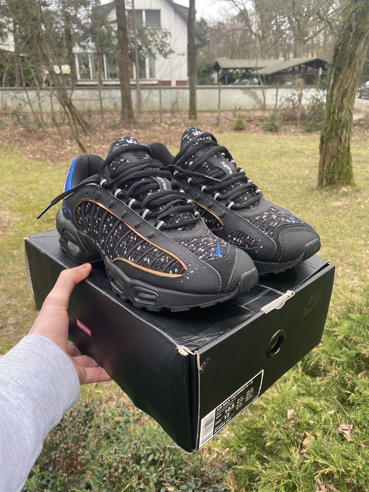 Supreme Air max tailwind 4 black x supreme | Grailed