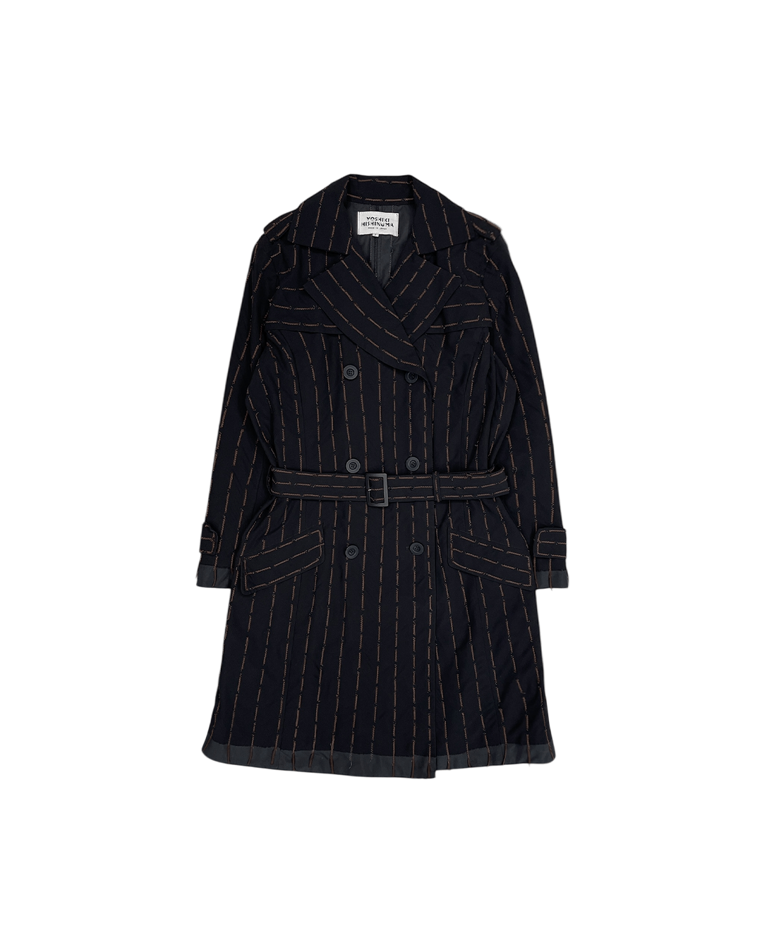Japanese Brand Yoshiki Hishinuma Deconstructed Stitch Trench Coat Size XS / US 0-2 / IT 36-38 - 1 Thumbnail