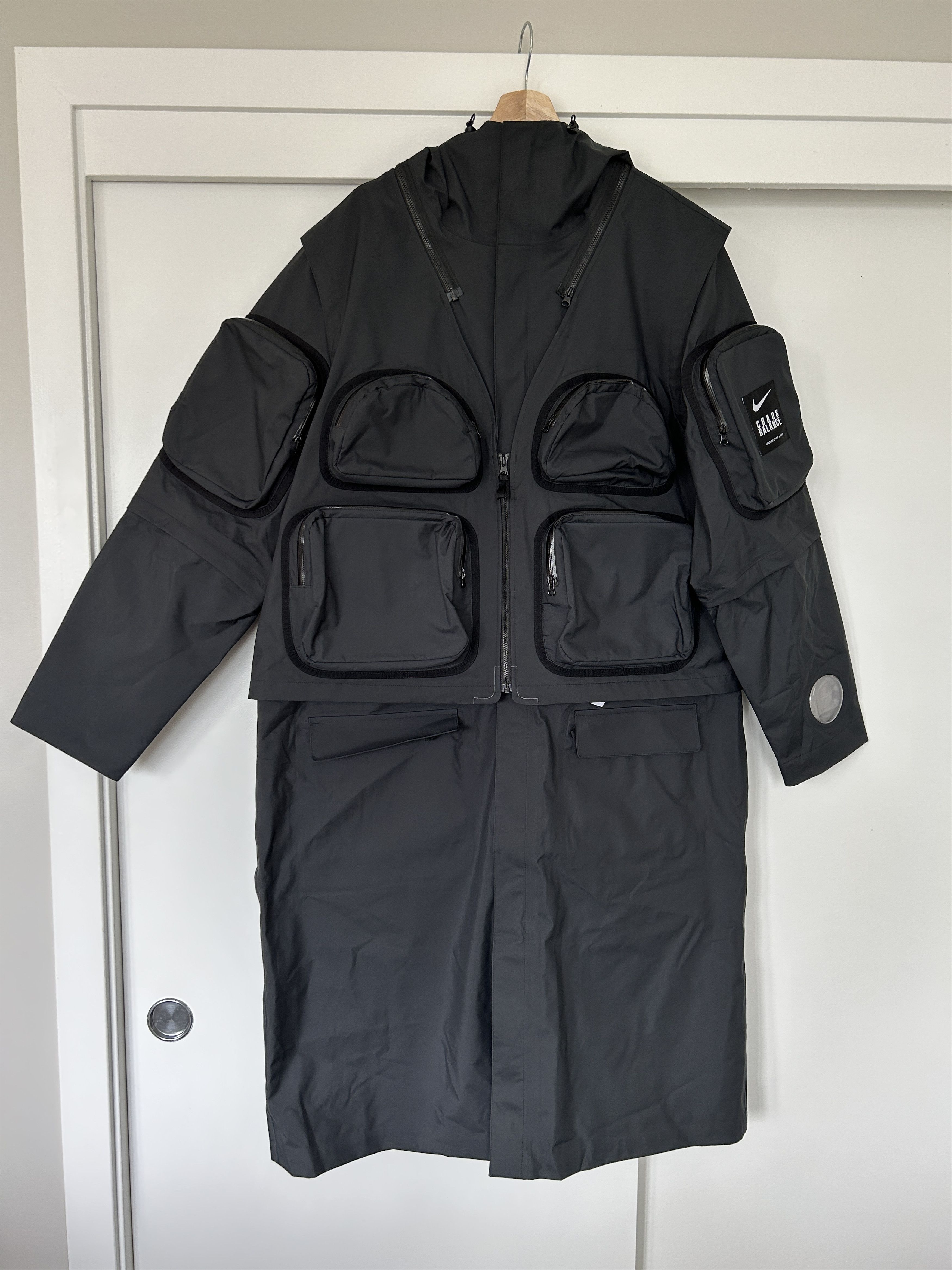 Image of Nike x Undercover 2-In-1 Black Parka, Men's (Size XL)