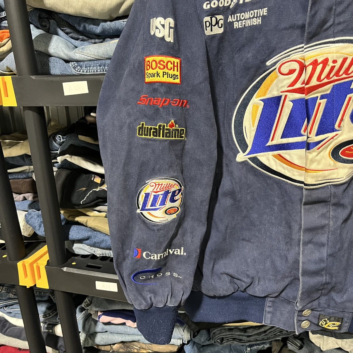 Chase Authentics VINTAGE MILLER LITE RUSTY WALLACE RACING JACKET 90s LARGE Size US L / EU 52-54 / 3 - 4 Thumbnail