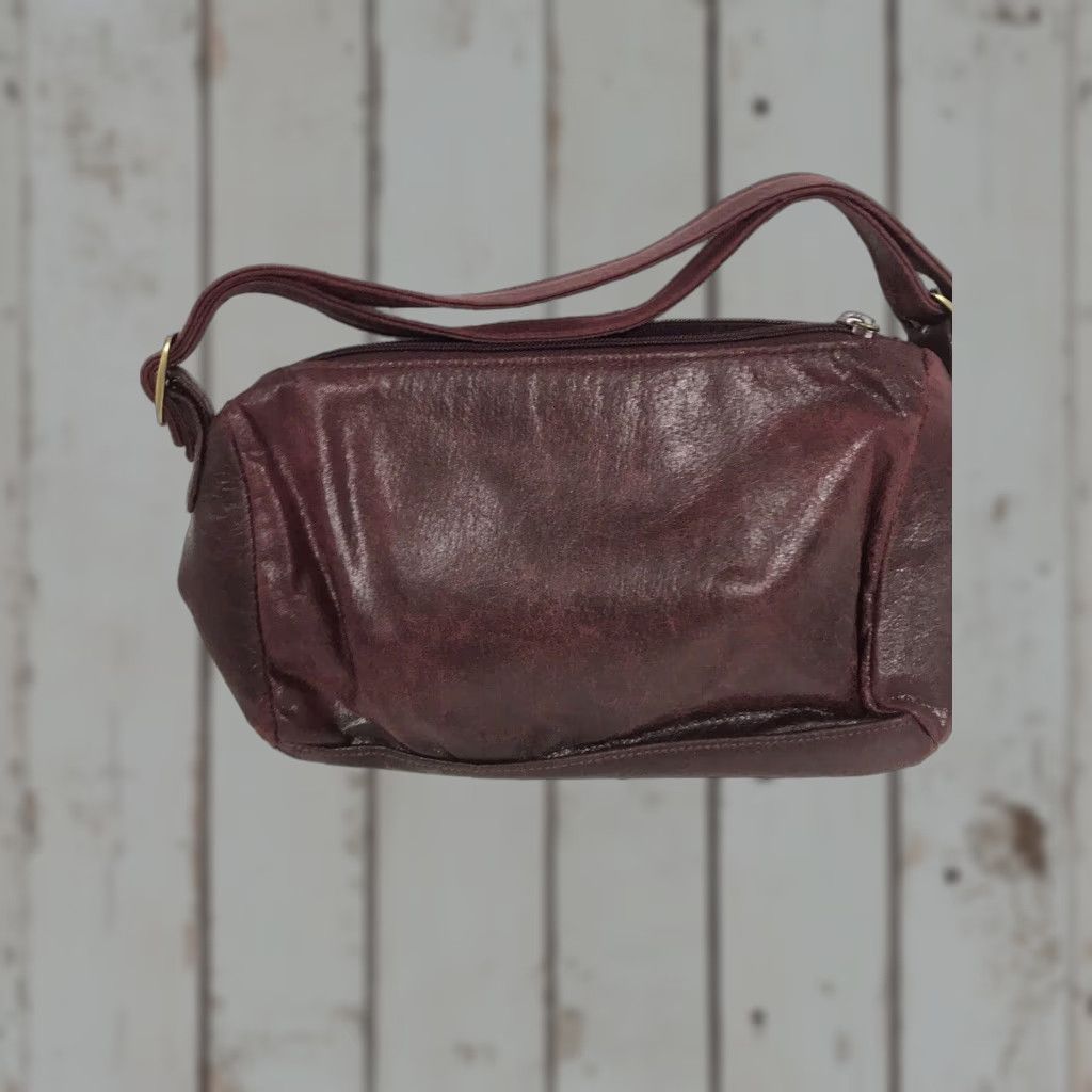 Greats Great American Leatherworks Burgundy Leather Clutch Bag Small 10.5" Lightweight Women's Size ONE SIZE - 1 Thumbnail