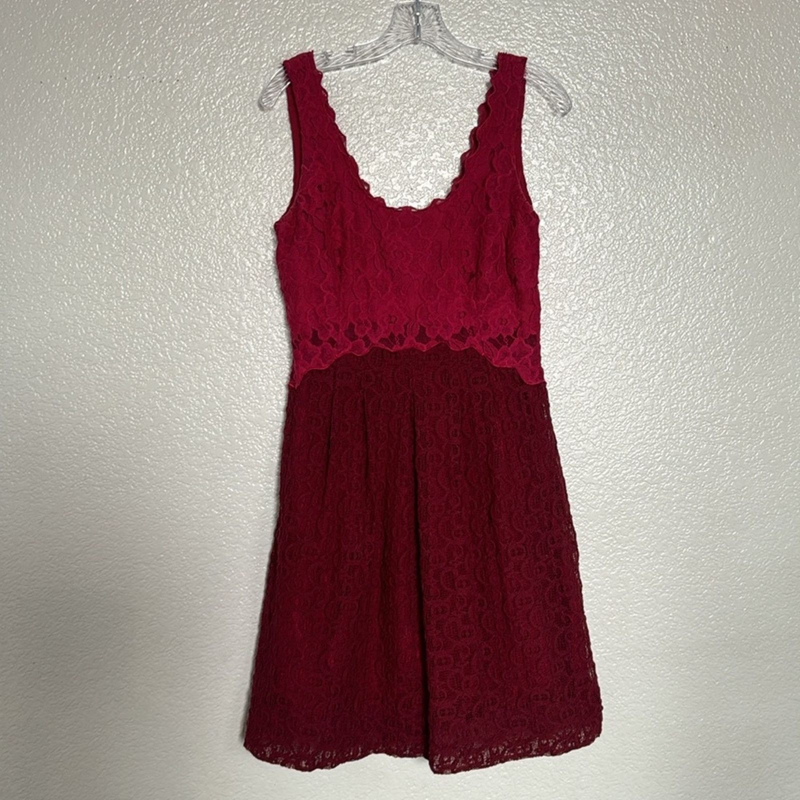 Anthropologie Anthropologie Moulinette Soeurs Carmindy Dress Burgundy Size M / US 6-8 / IT 42-44 - 2 Thumbnail
