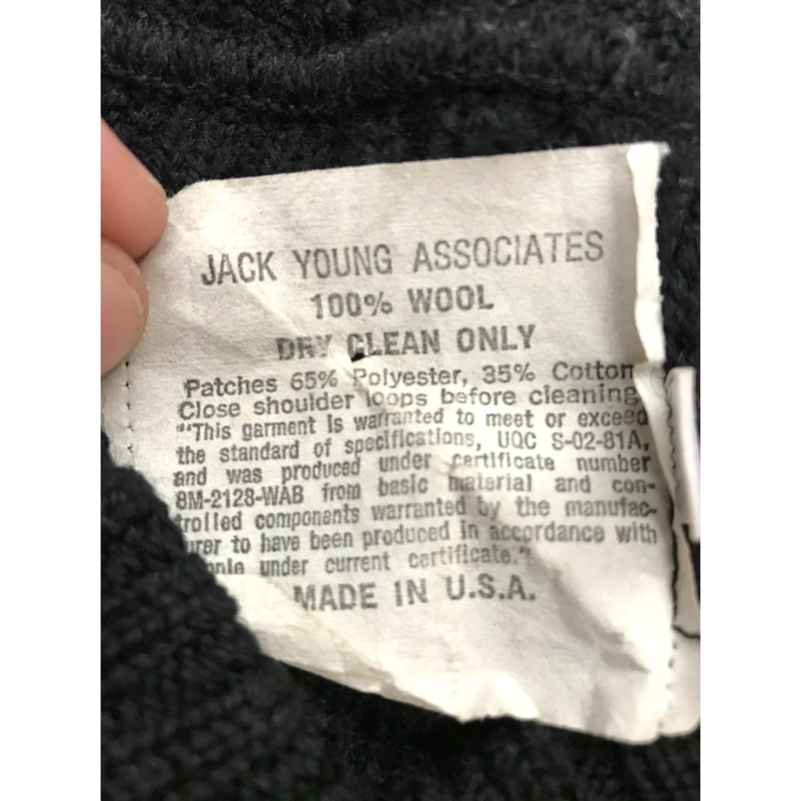 Vintage VINTAGE Jack Young Associates Military Sweater 100% Wool Size 38 Black Mens Pullover Rib Knit WWII Mili tary Theme Size US M / EU 48-50 / 2 - 2 Thumbnail