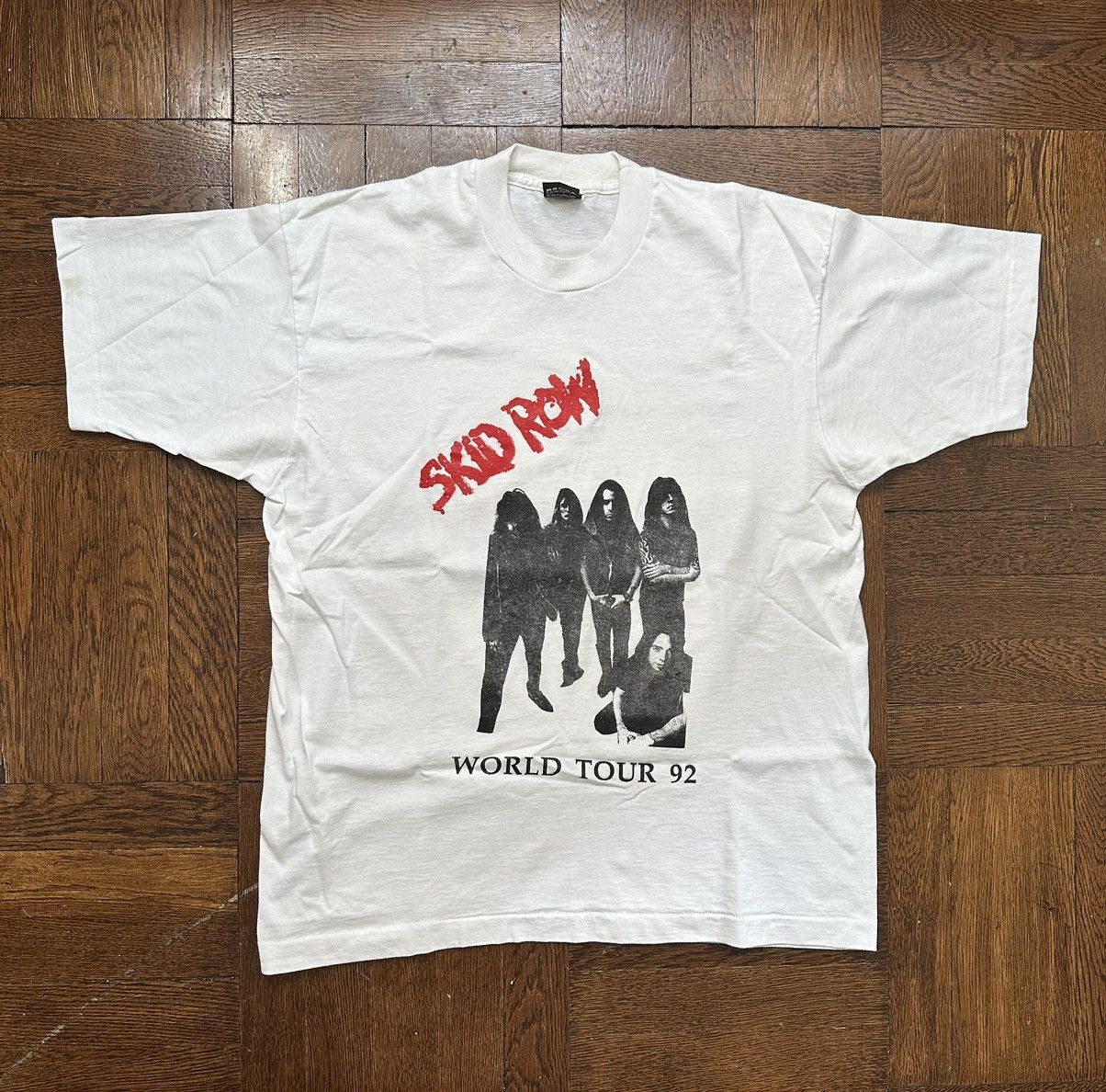 Image of Band Tees x Vintage VTG 90's Pantera And Skid Row T Shirt - 1992 Tour in White, Men's (Size XL)