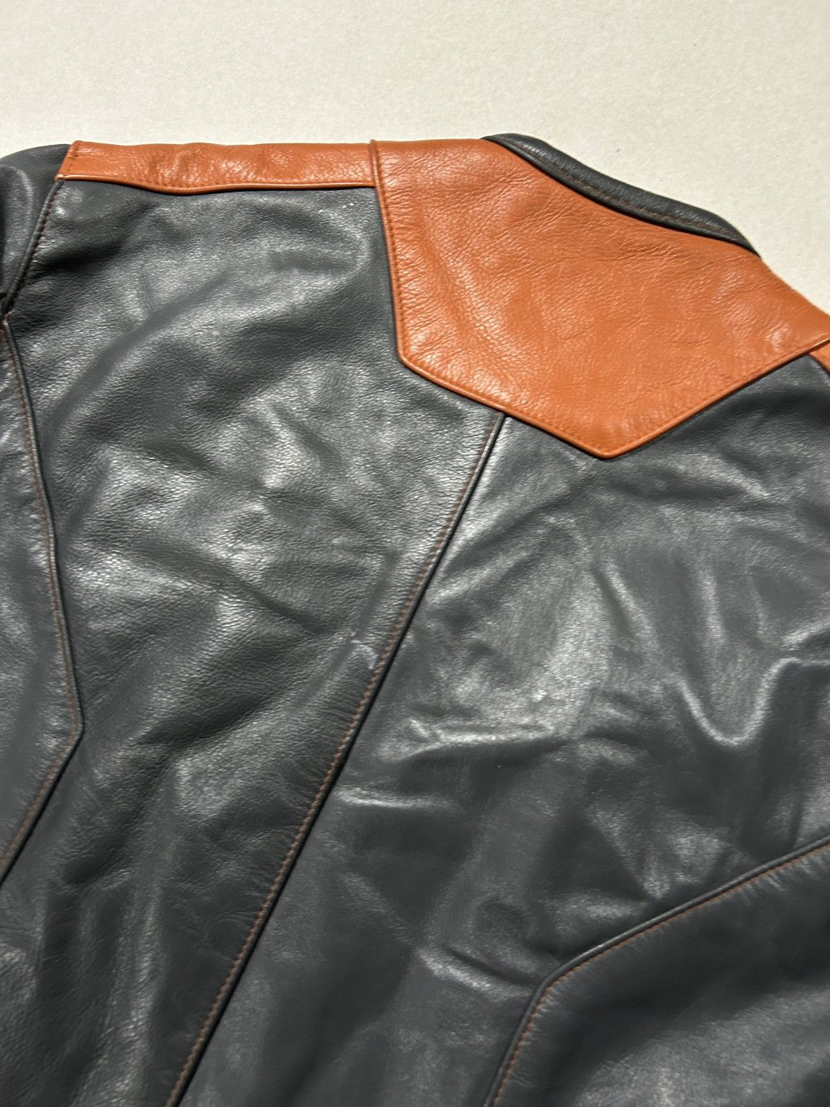 Harley Davidson × Schott × Vintage VERY RARE LEATHER JAKET SCHOTT Size US XL / EU 56 / 4 - 16 Thumbnail