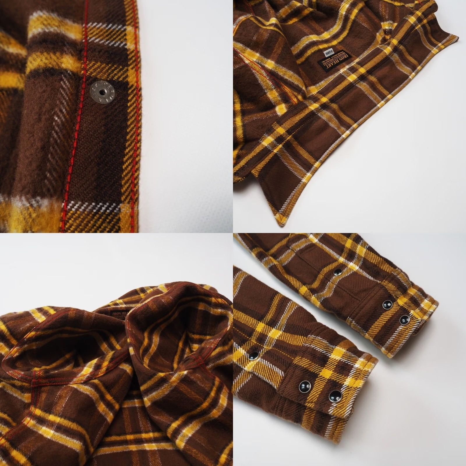 Iron Heart IRON HEART Western Shirt XL Ultra Heavy Flannel IHSH-372 Brown Mens Size US XL / EU 56 / 4 - 8 Thumbnail