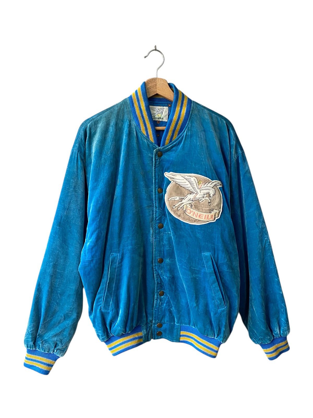 Vintage Vintage 80s O’neill Velvet Varsity Jacket Size US L / EU 52-54 / 3 - 2 Thumbnail