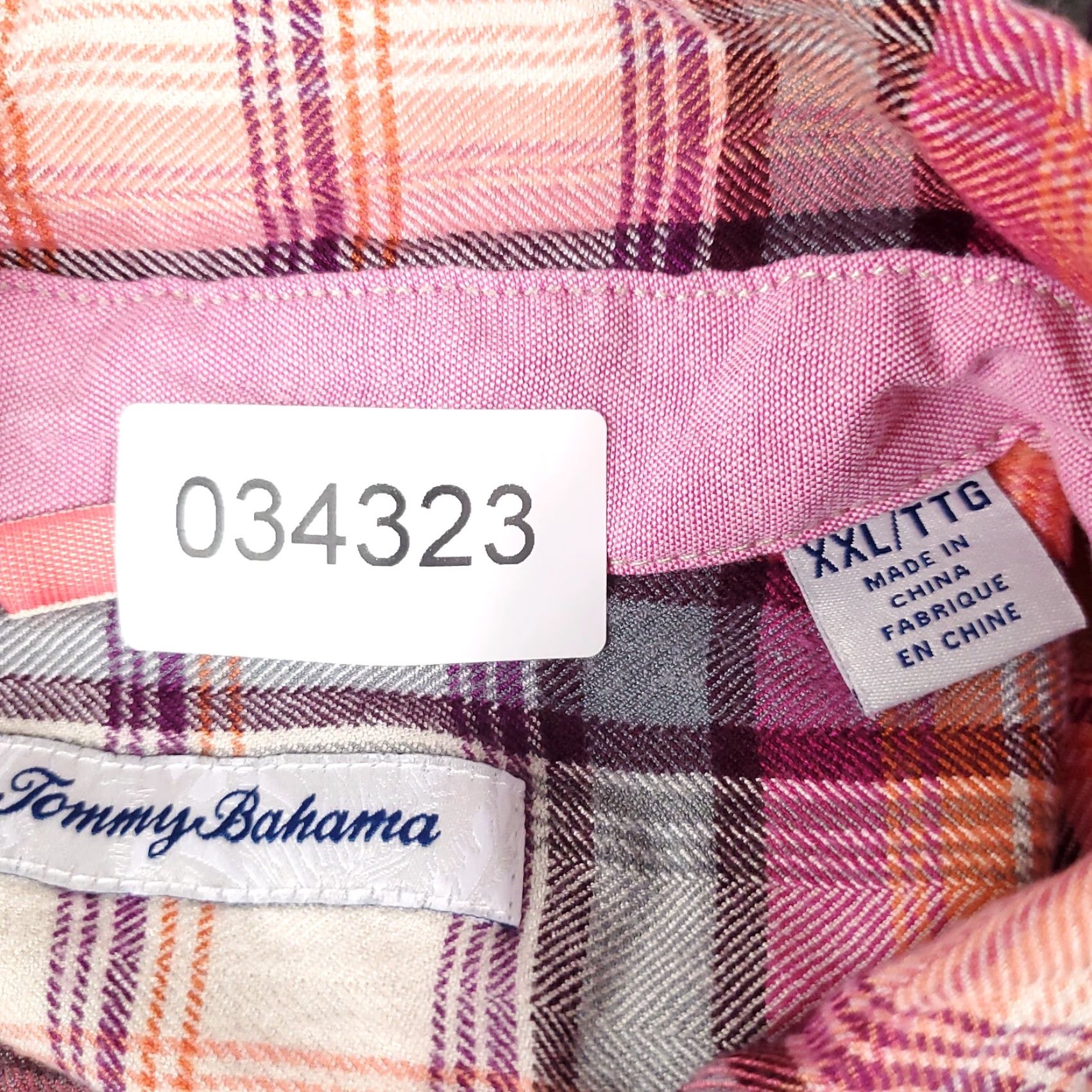 Tommy Bahama Tommy Bahama Button-Up Shirt Mens 2XL Orange Plaid Rayon Long Sleeve Casual Size US XXL / EU 58 / 5 - 7 Thumbnail