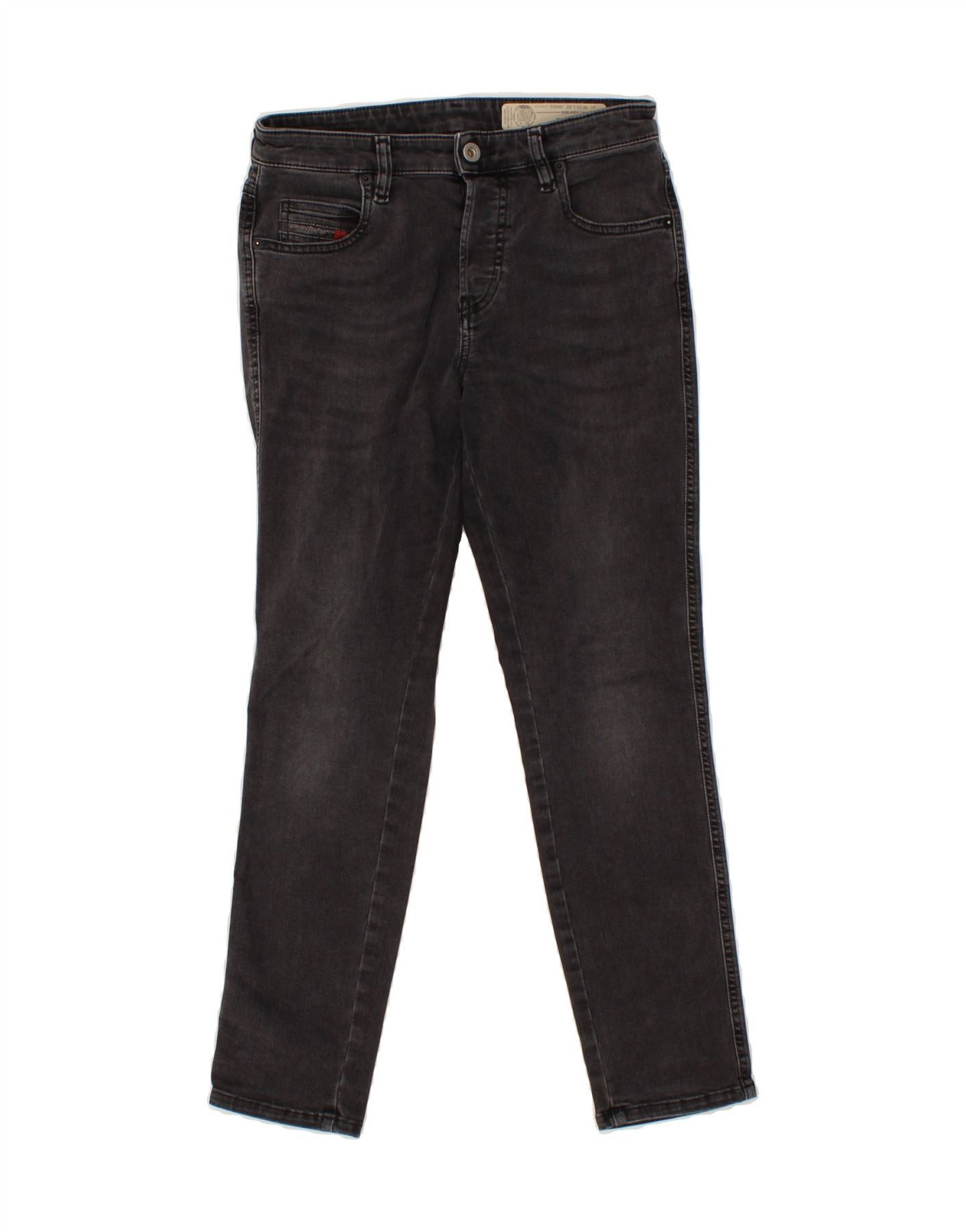 Diesel Womens Babhila Slim Skinny Jeans W25 L25 Grey Cotton Size 42" / US 20 - 1 Thumbnail