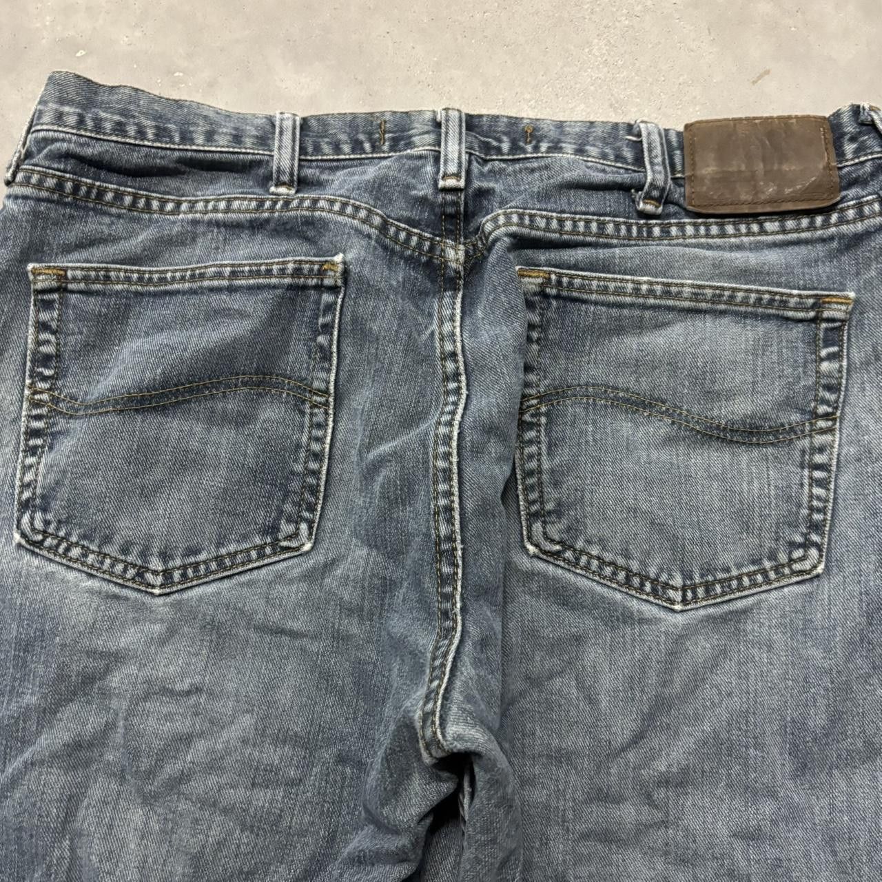 Japanese Brand × Vintage Crazy Vintage Y2K/2000s Grunge Dark Wash Distressed Skater Style Denim Jeans! Size US 36 / EU 52 - 7 Thumbnail