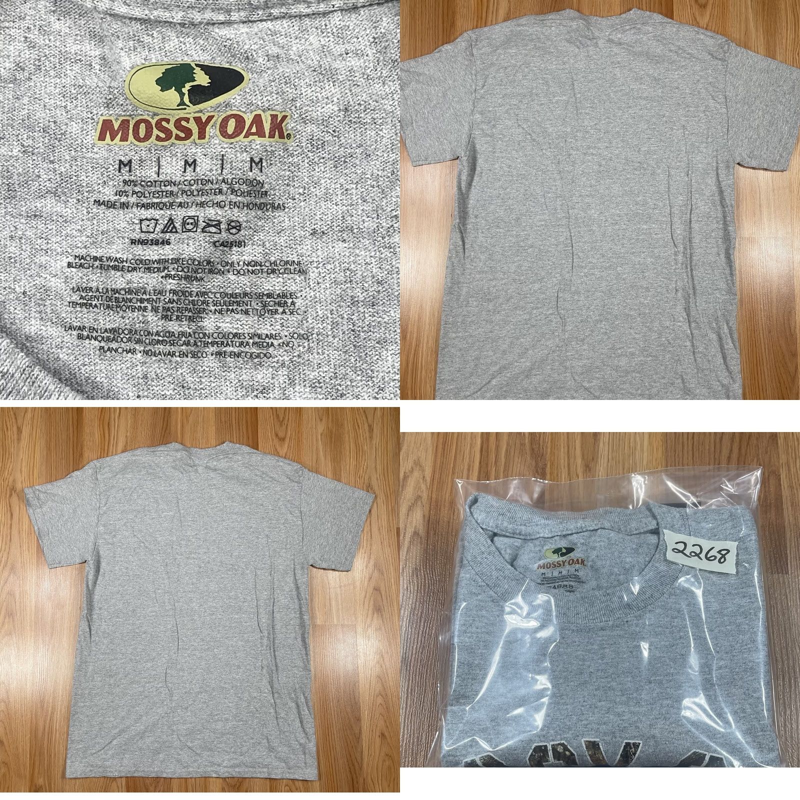 Vintage Mossy Oak Graphics T-Shirt Adults M Medium Cotton Polyester Crewneck ShortSleeve Gray Summer Classic Size US M / EU 48-50 / 2 - 8 Thumbnail