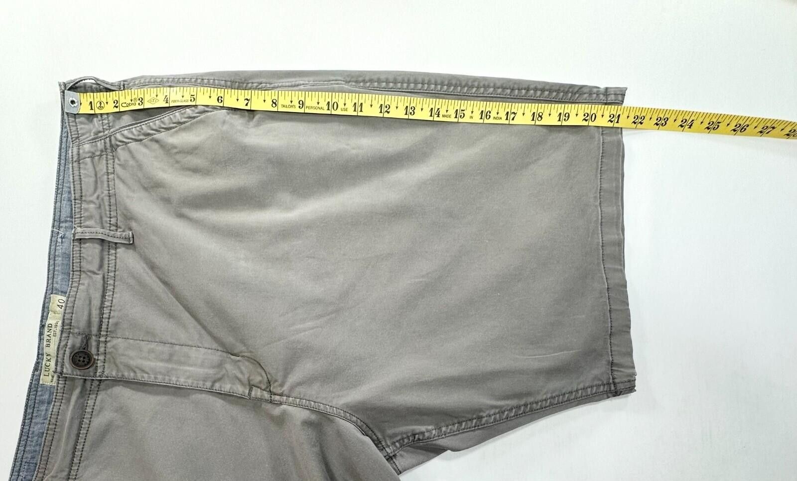Lucky Brand Lucky Brand Flat Front Chino Shorts Gray Mens 40 Size US 40 / EU 56 - 7 Thumbnail