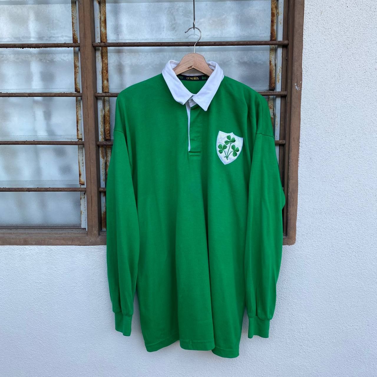 Vintage VINTAGE 80's IRELAND RUGBY SHIRT 100%ACRYLIC Size US XXL / EU 58 / 5 - 1 Thumbnail