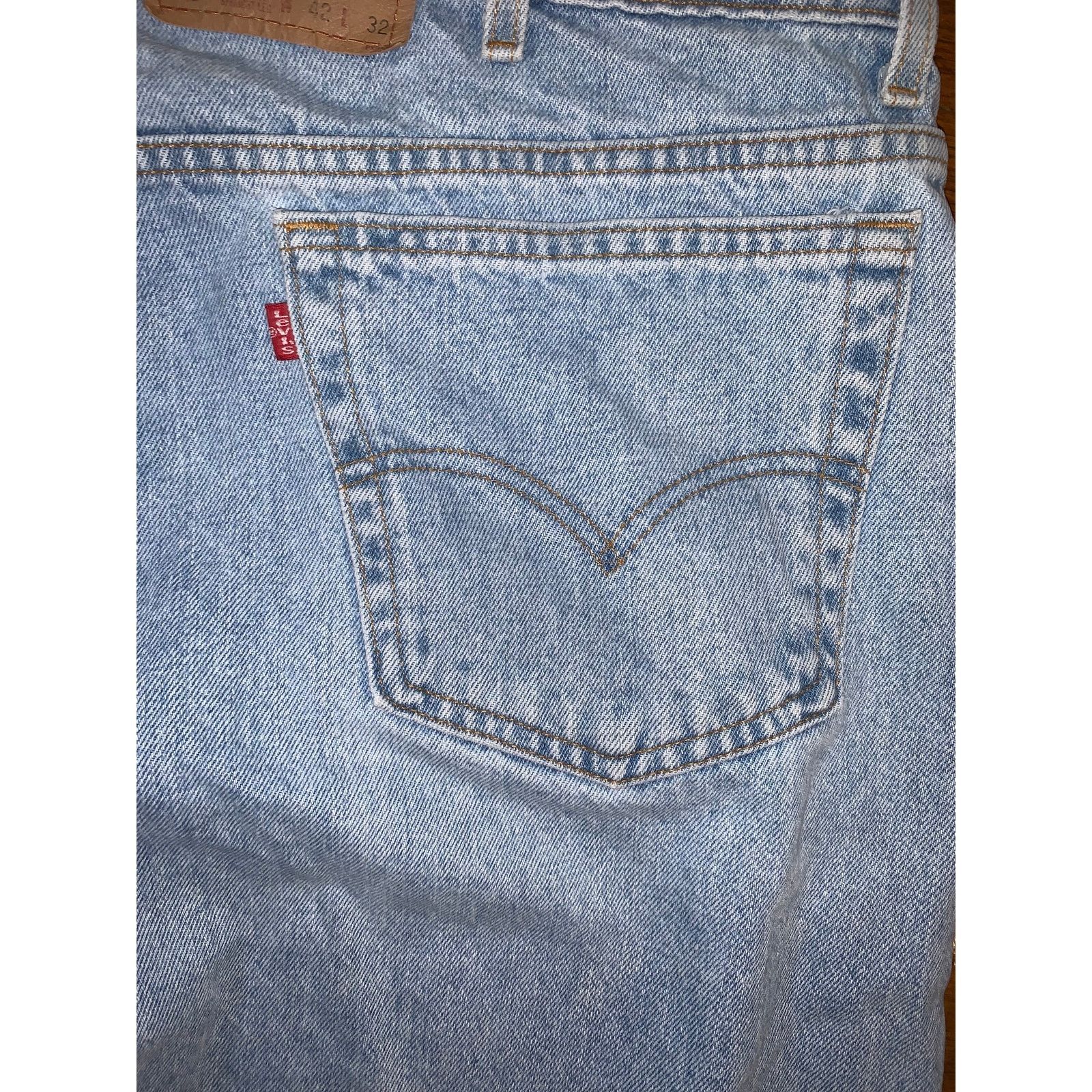Levi's Vintage 1996 Levis 505 42x32 Light Wash USA Size US 42 / EU 58 - 13 Thumbnail