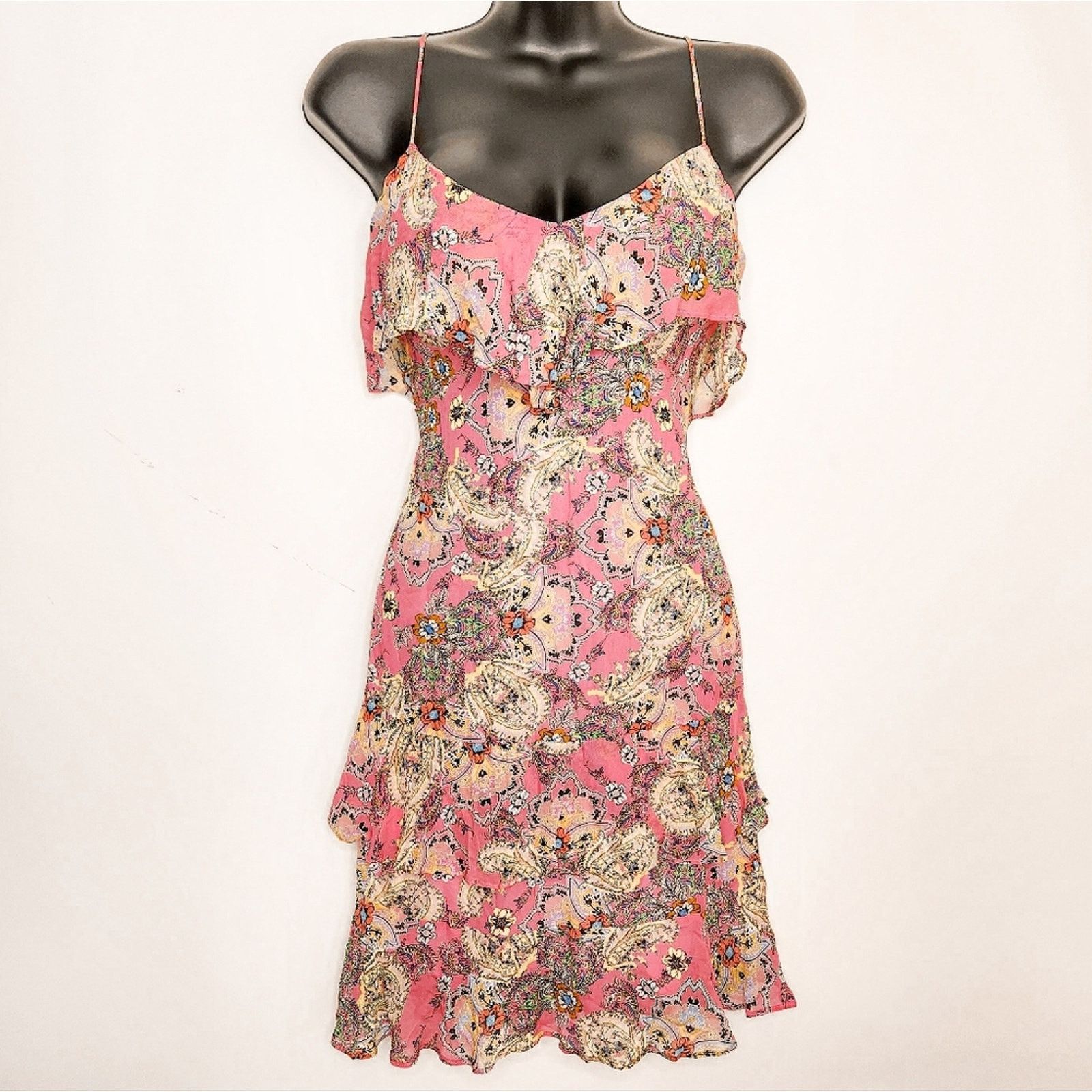 Vintage Bailey 44 Floral Slip Dress Chemise Silk Viscose Dress Sz M Size M / US 6-8 / IT 42-44 - 1 Thumbnail
