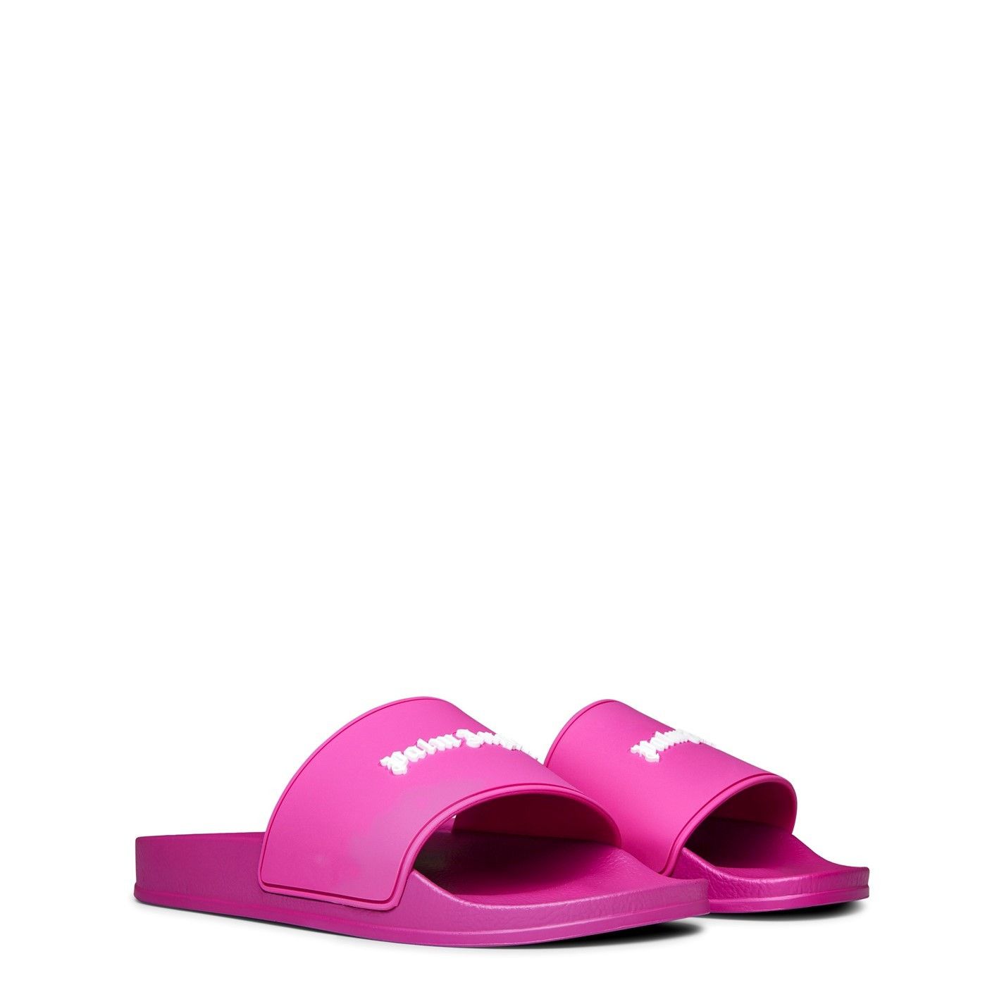 Palm Angels o1g2r1mq0425 Monogram Pool Sliders in Fuchsia Size US 11 / IT 41 - 4 Thumbnail