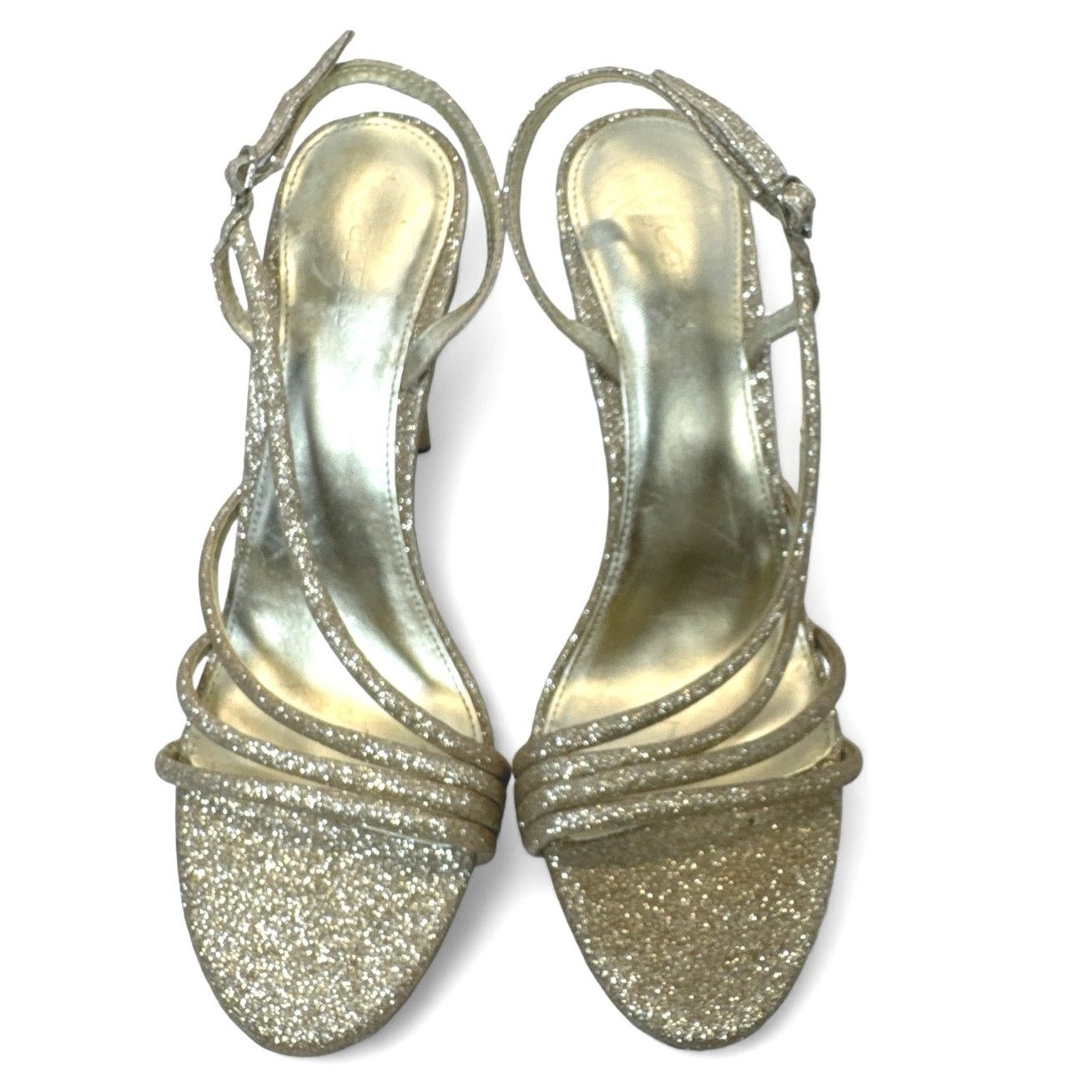 Guess Guess Gold Glitter Strappy Stilettos Heels women sz 9.5 Size US 9.5 / IT 39.5 - 2 Thumbnail