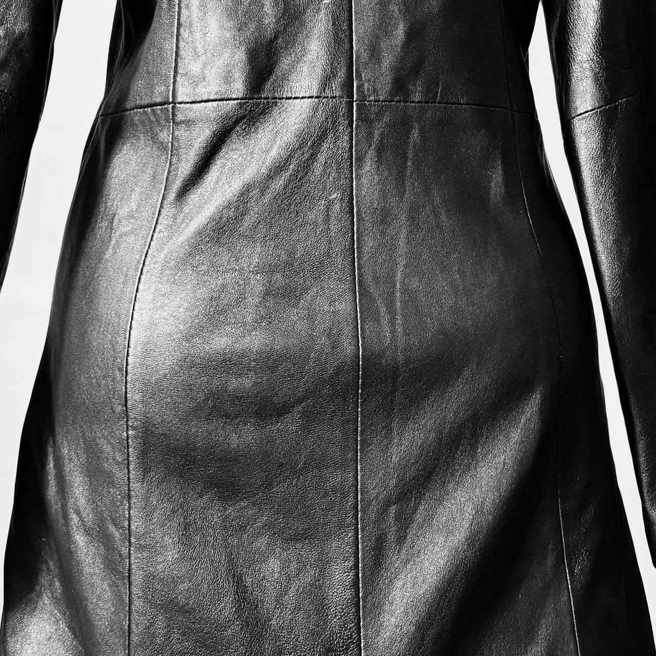 Vintage Super long matrix leather coat Size S / US 4 / IT 40 - 3 Thumbnail
