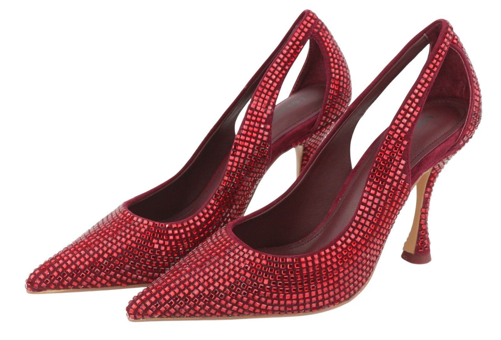 Other LOLA CRUZ NOWA EU36 Red Leather Cristal Shiny Pointed 87547 Size US 5 / IT 35 - 4 Thumbnail