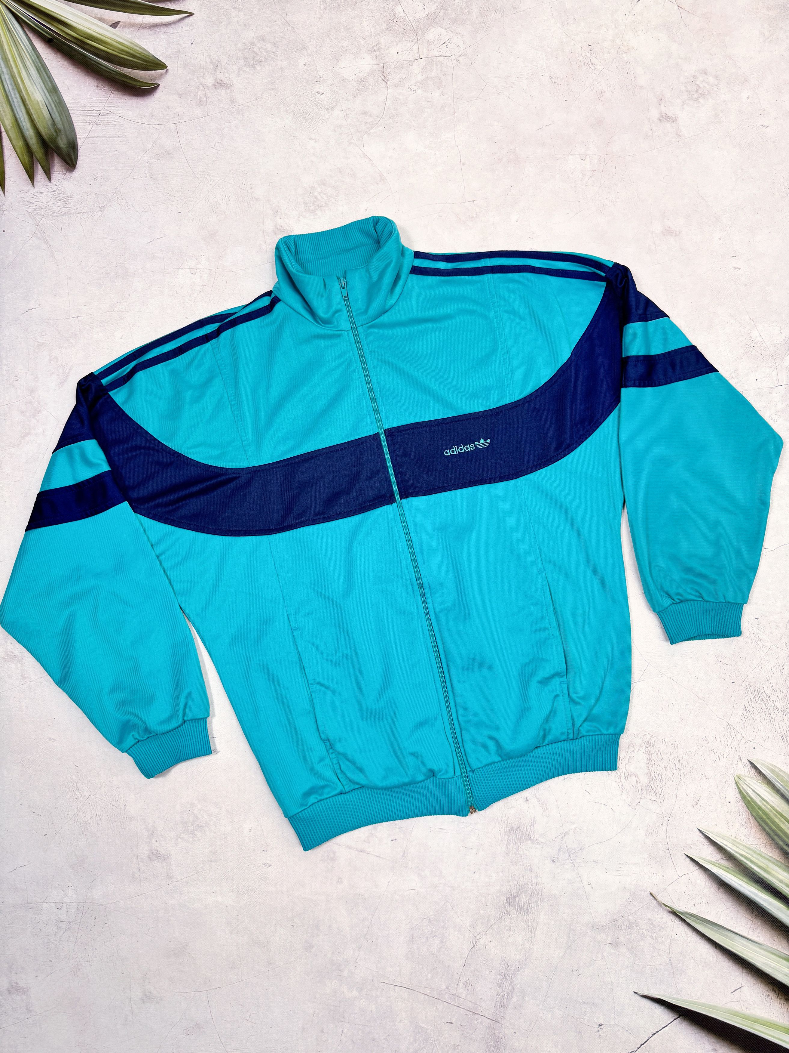 Adidas × Vintage Vintage Adidas Track Jacket SINGAPORE Aquamarine Blue Size US M / EU 48-50 / 2 - 7 Thumbnail