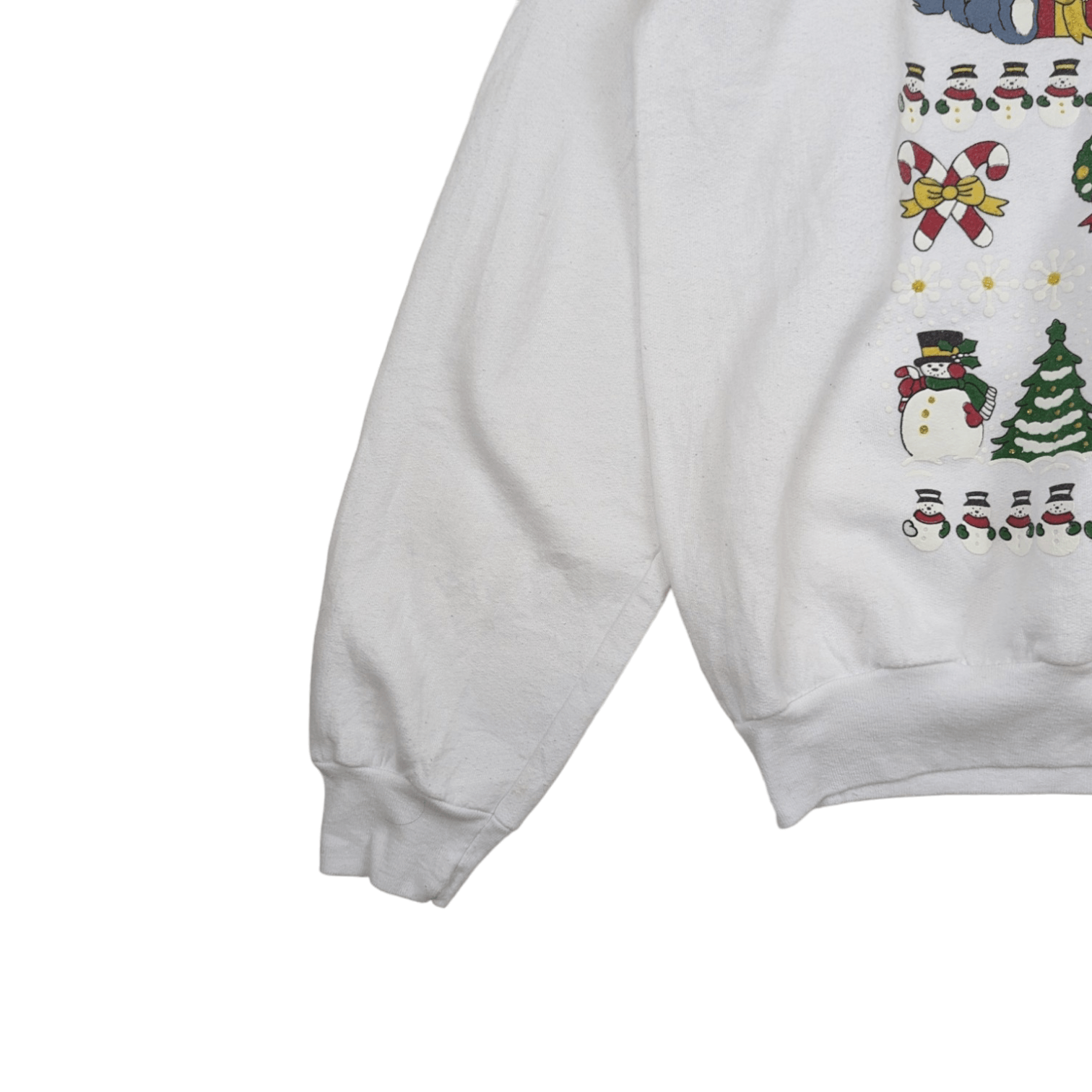 Hanes Vintage 2000's CHRISTMAS Tree Cat Animal Jumper Sweatshirt Size US XL / EU 56 / 4 - 6 Thumbnail
