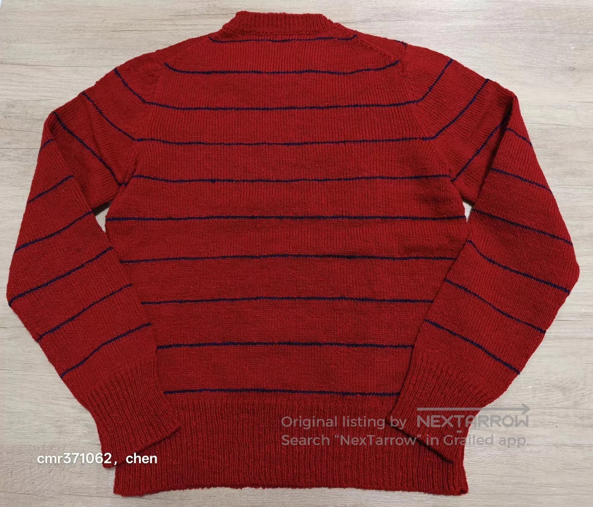 Visvim Red Striped Long Sleeve Knit Sweater. Size US S / EU 44-46 / 1 - 6 Thumbnail