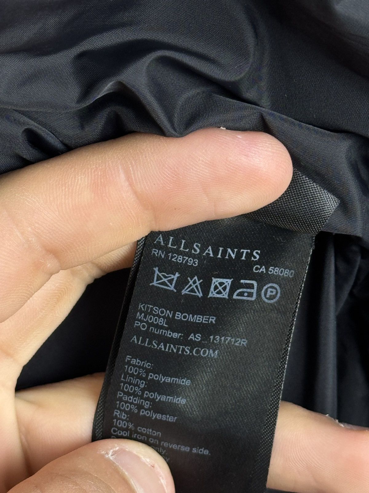 Allsaints Mens Vintage AllSaints kitson bomber nylon jacket Japanese Size US L / EU 52-54 / 3 - 16 Thumbnail