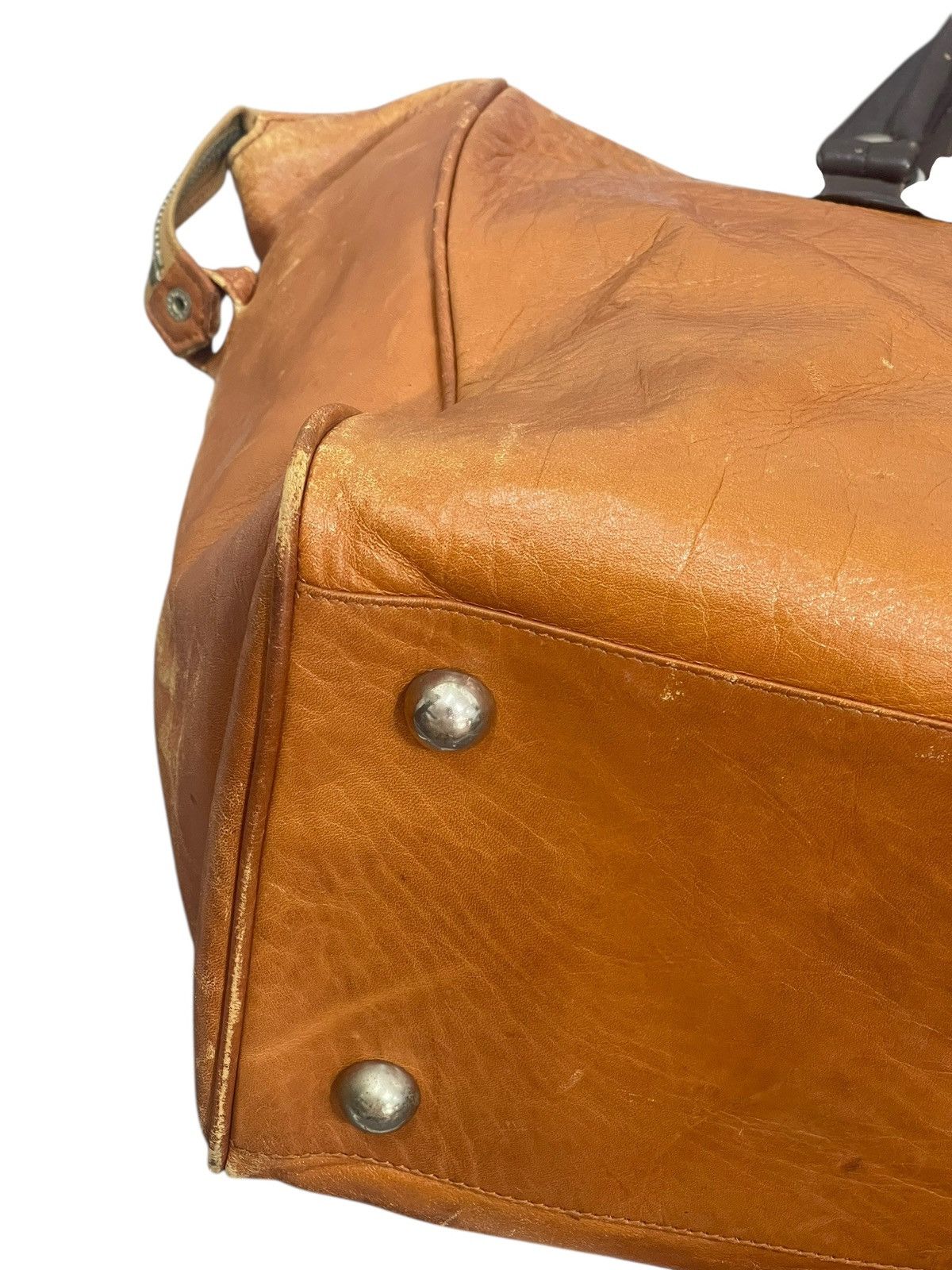 Genuine Leather Full Leather Patina Unknown Japan Duffle Travel Bag 2🟩1 Size ONE SIZE - 13 Thumbnail