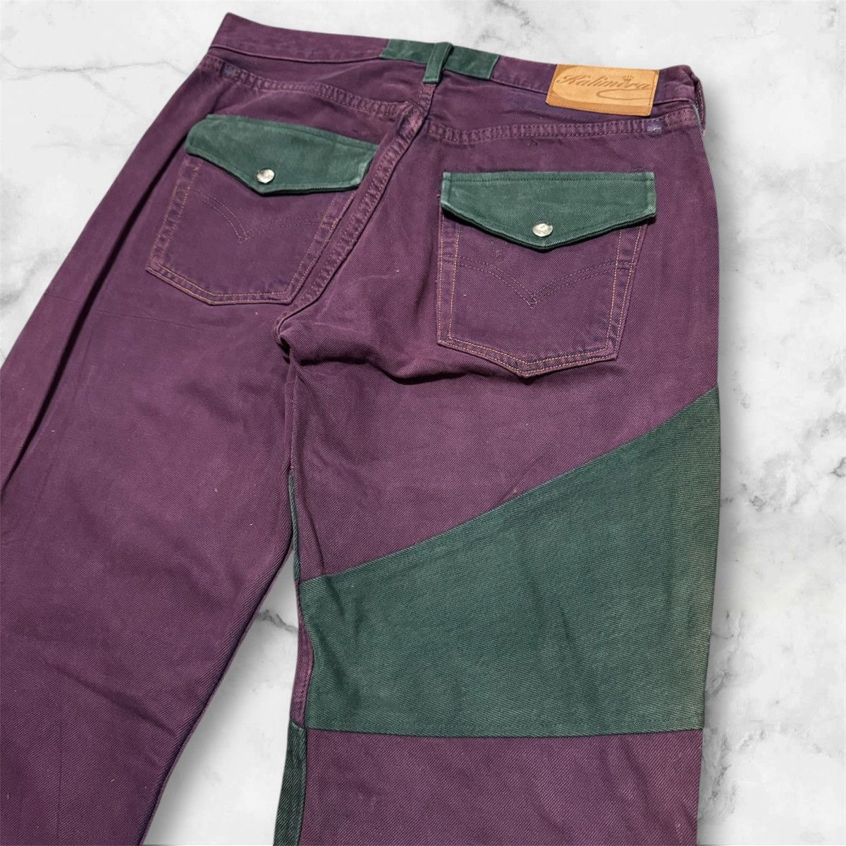 Levi's × Vintage Vintage 90s Levis Rebuild by Kalimera patchwork denim jeans Size US 31 - 12 Thumbnail