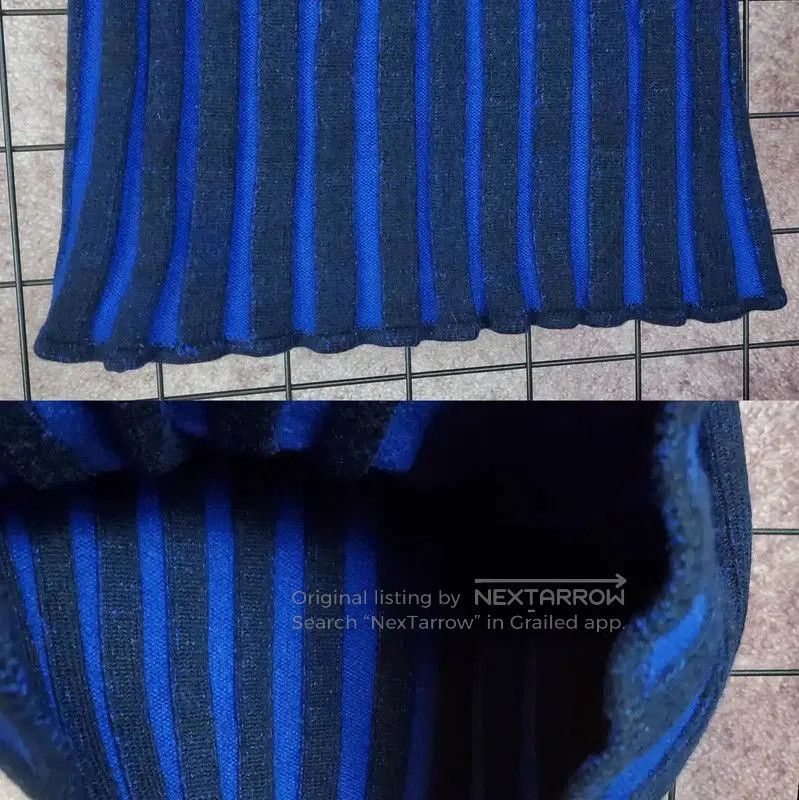 Dior Dior Blue Striped Wool Midi Skirt . Size 23" - 3 Thumbnail