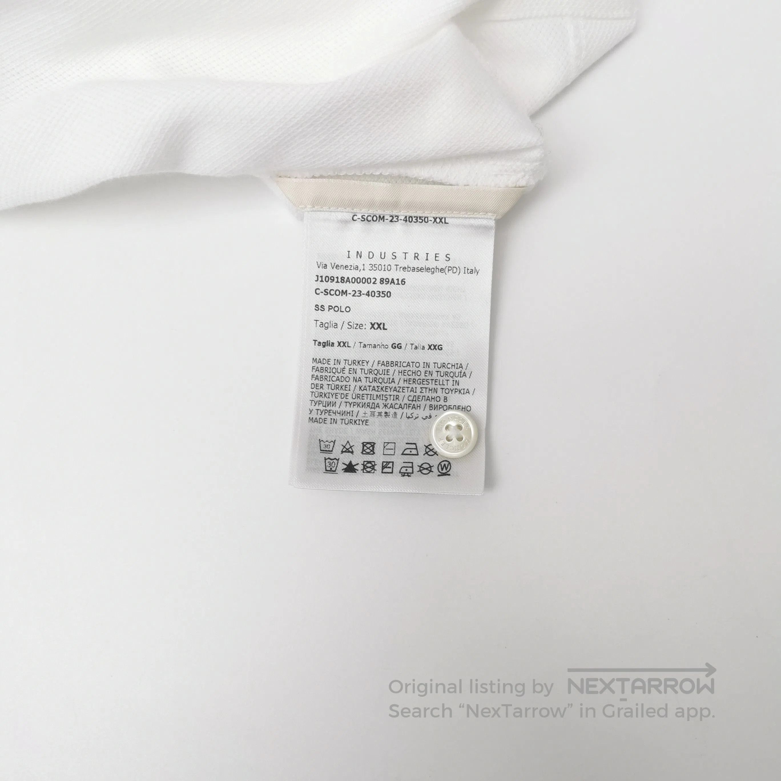 Moncler Moncler White Short-Sleeve Polo Shirt. Size US XXL / EU 58 / 5 - 1 Thumbnail