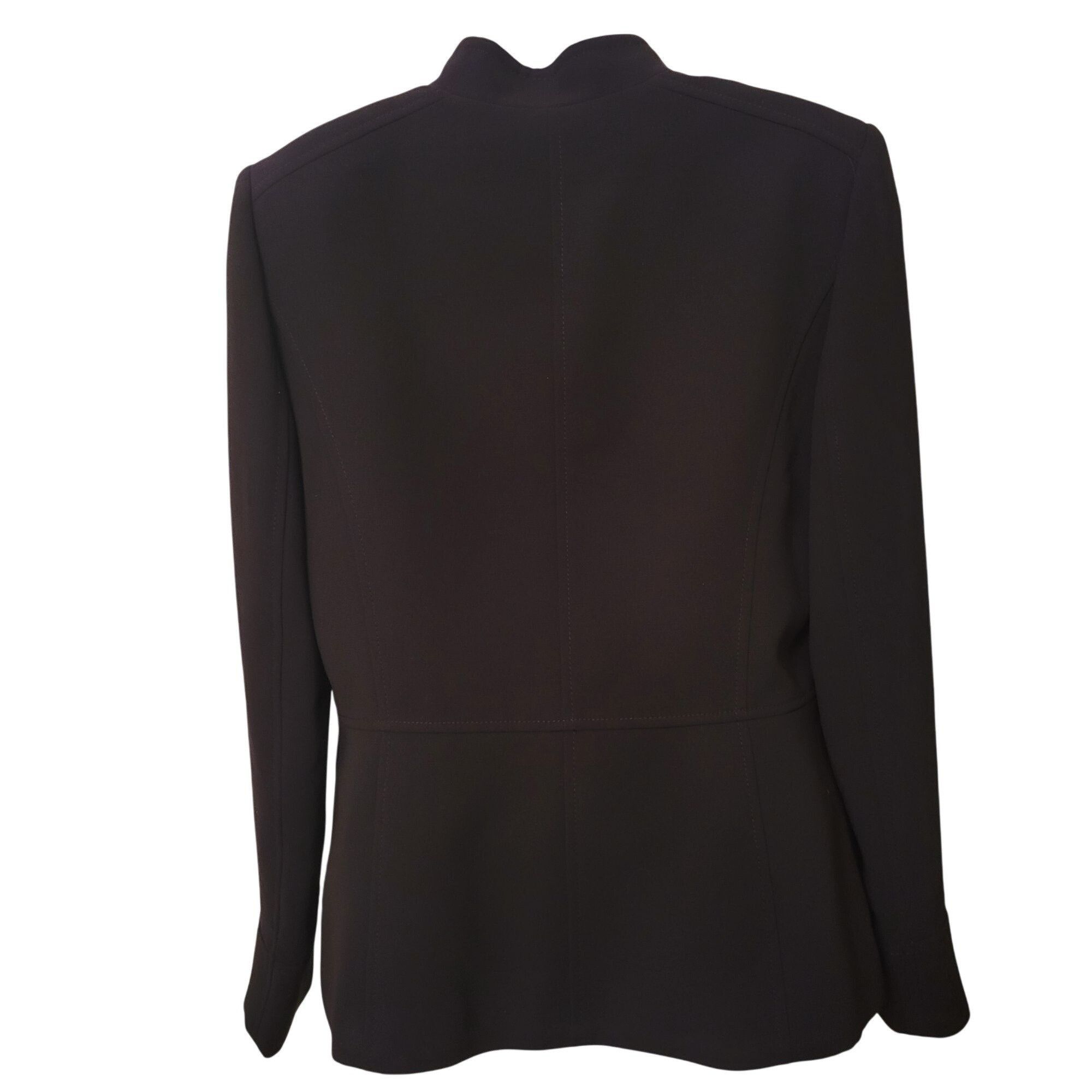Elie Tahari Tahari Double Breasted Military Band Blazer Jacket Black 8 M Size M / US 6-8 / IT 42-44 - 6 Thumbnail