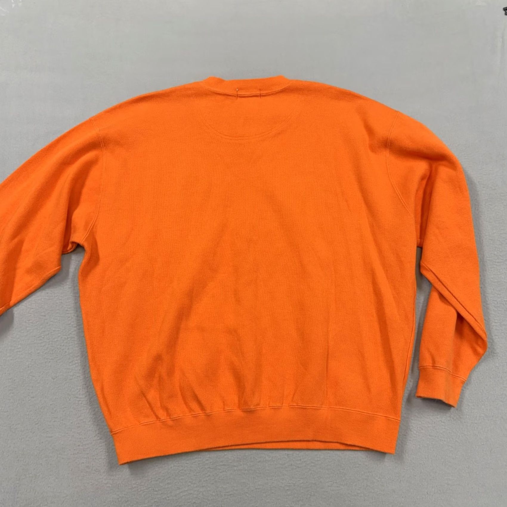 Abercrombie & Fitch Abercrombie & Fitch Sweater Mens XL Orange Crewneck Cotton Knit Pullover Vintage Knit Pullover Crew Neck Solid Logo Casual Fall Mens XL Orange S Size US XL / EU 56 / 4 - 5 Thumbnail