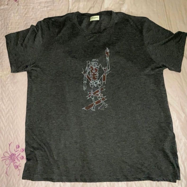 saint laurent paris スカルオーケストラTシャツ L saint laurent paris スカルオーケストラTシャツ L