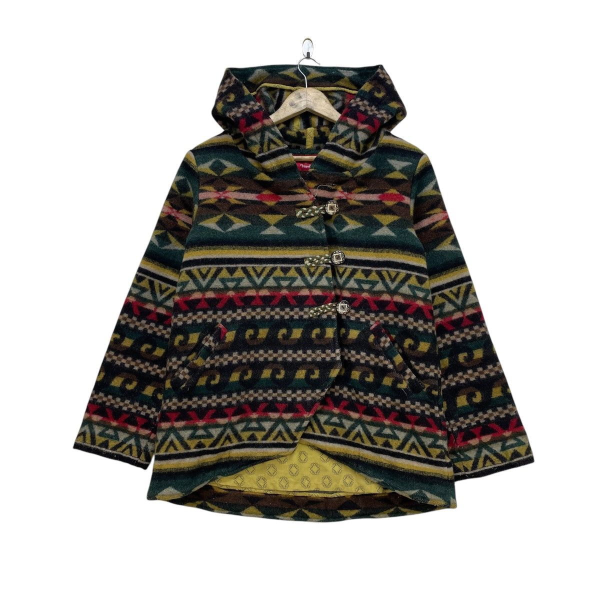 Japanese Brand × Native 💥Vintage 90s Amina Navajo Native Hooded Jacket Size M / US 6-8 / IT 42-44 - 1 Thumbnail