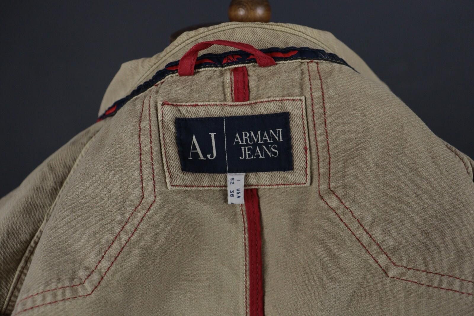 Designer Armani Jeans Beige Multipockets Jacket Size I 52/ USA 36 Size US M / EU 48-50 / 2 - 11 Thumbnail