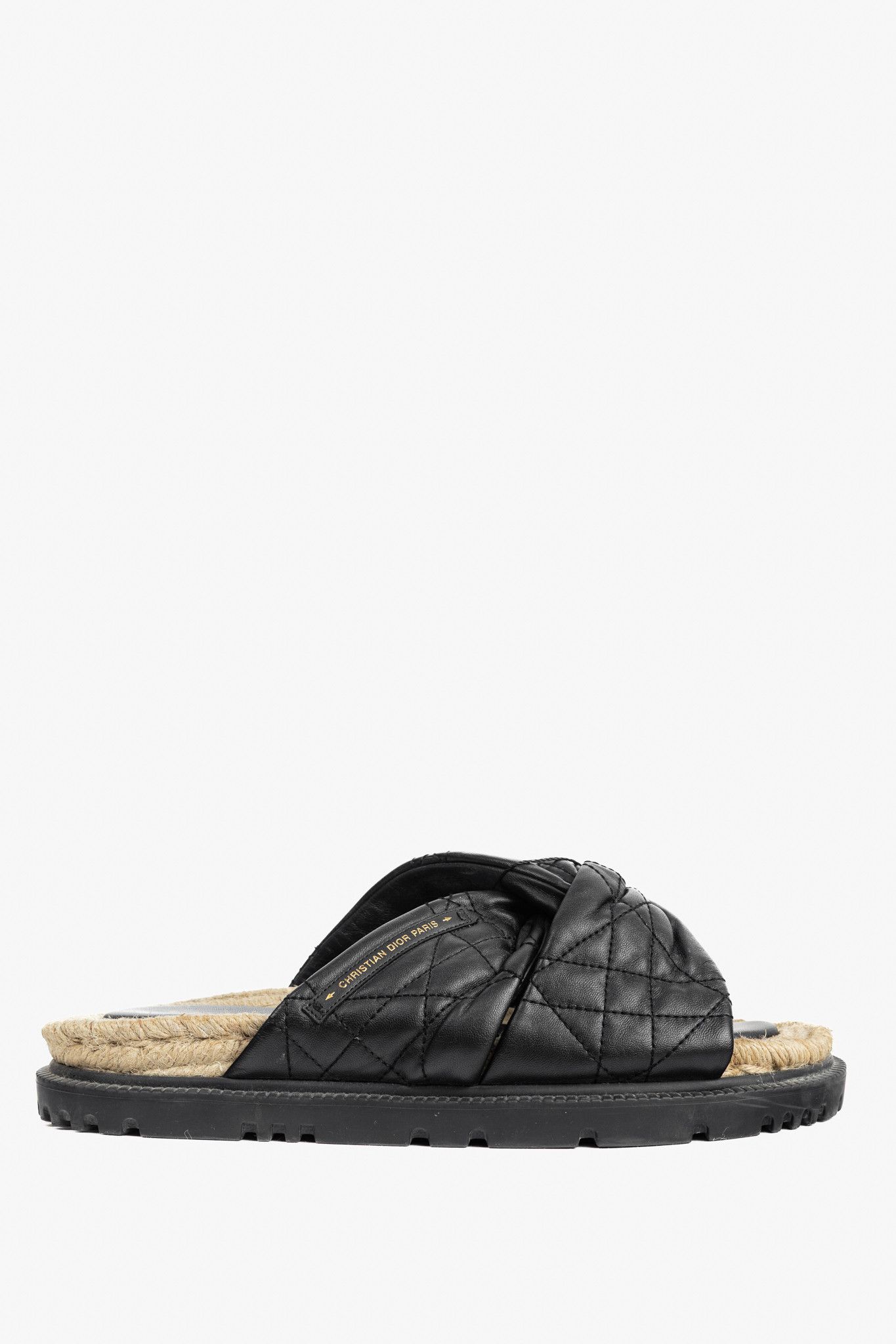 Dior Christian Dior DTwist Black Cannage Quilted Slide Sandals Size US 8.5 / IT 38.5 - 2 Thumbnail