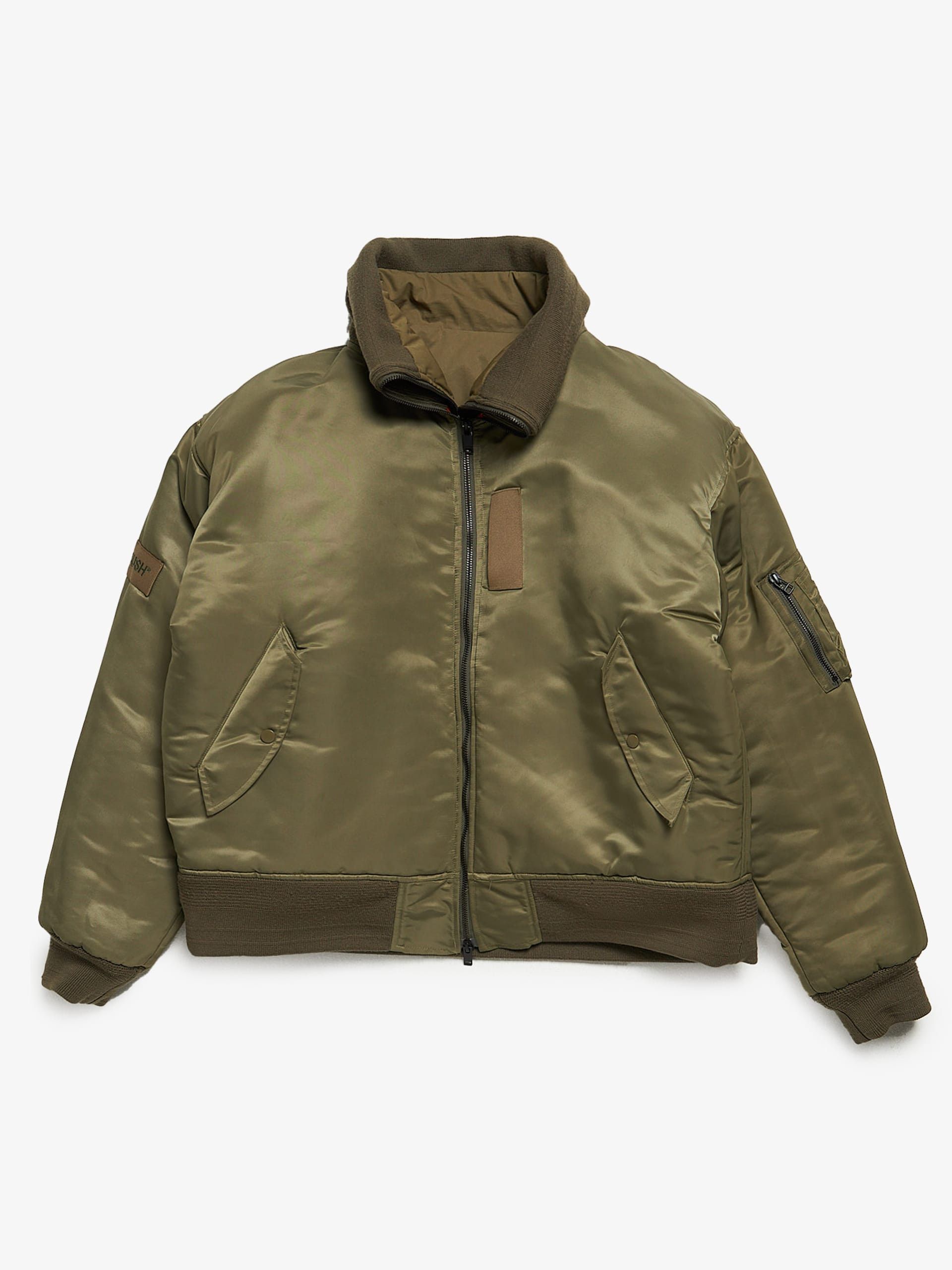 Ambush Design Khaki Zipped Oversized Double Layered Nylon Bomber Size US M / EU 48-50 / 2 - 1 Thumbnail