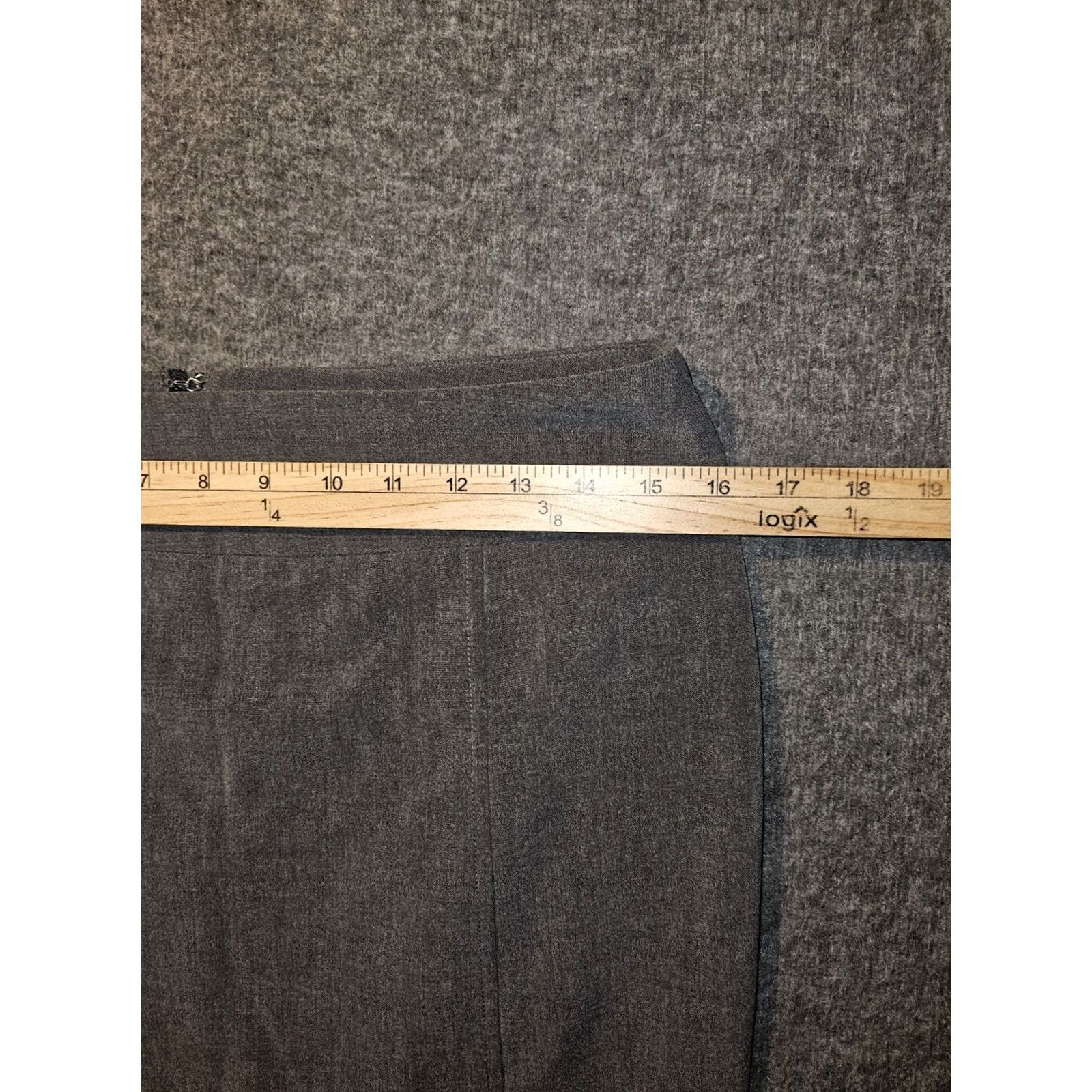 Guess GUESS Pencil Skirt Women 26 Gray Zip Hook & Loop Slit Workwear Stretch 90s City Preppy Vintage-Style Size 26" / US 2 / IT 38 - 3 Thumbnail