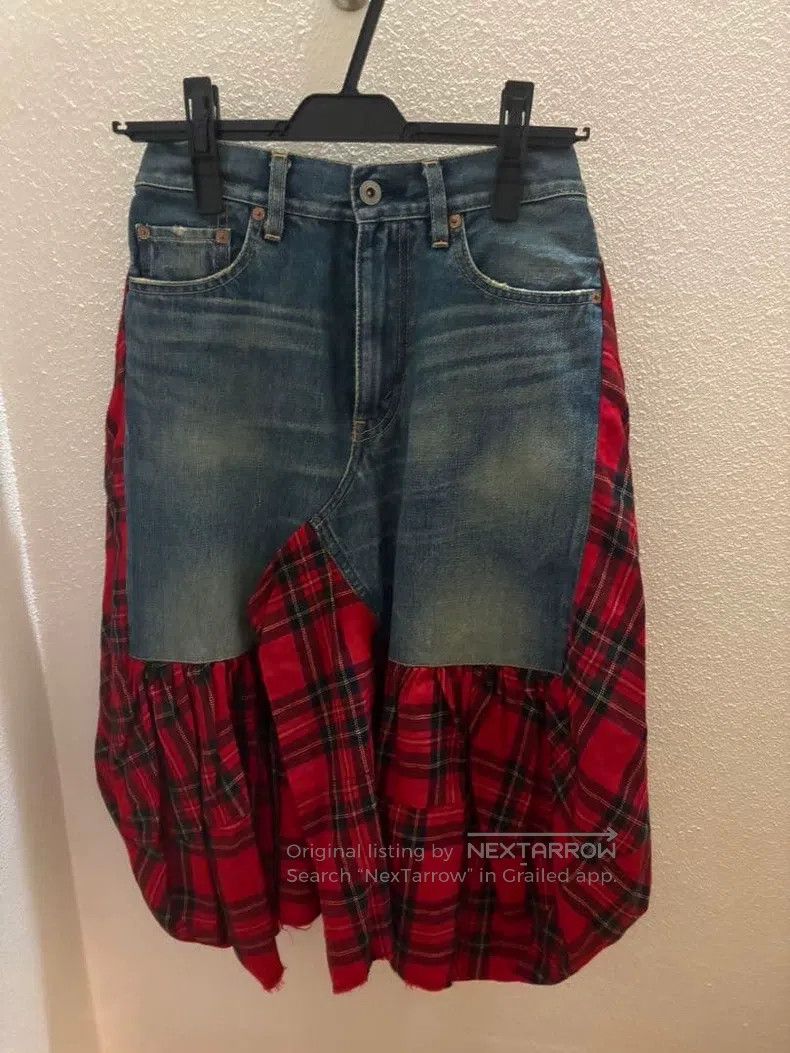 Comme des Garcons Comme des Garcons size S Red Vintage Plaid Patch Skirt Size 25" / US 0 / IT 36 - 1 Thumbnail