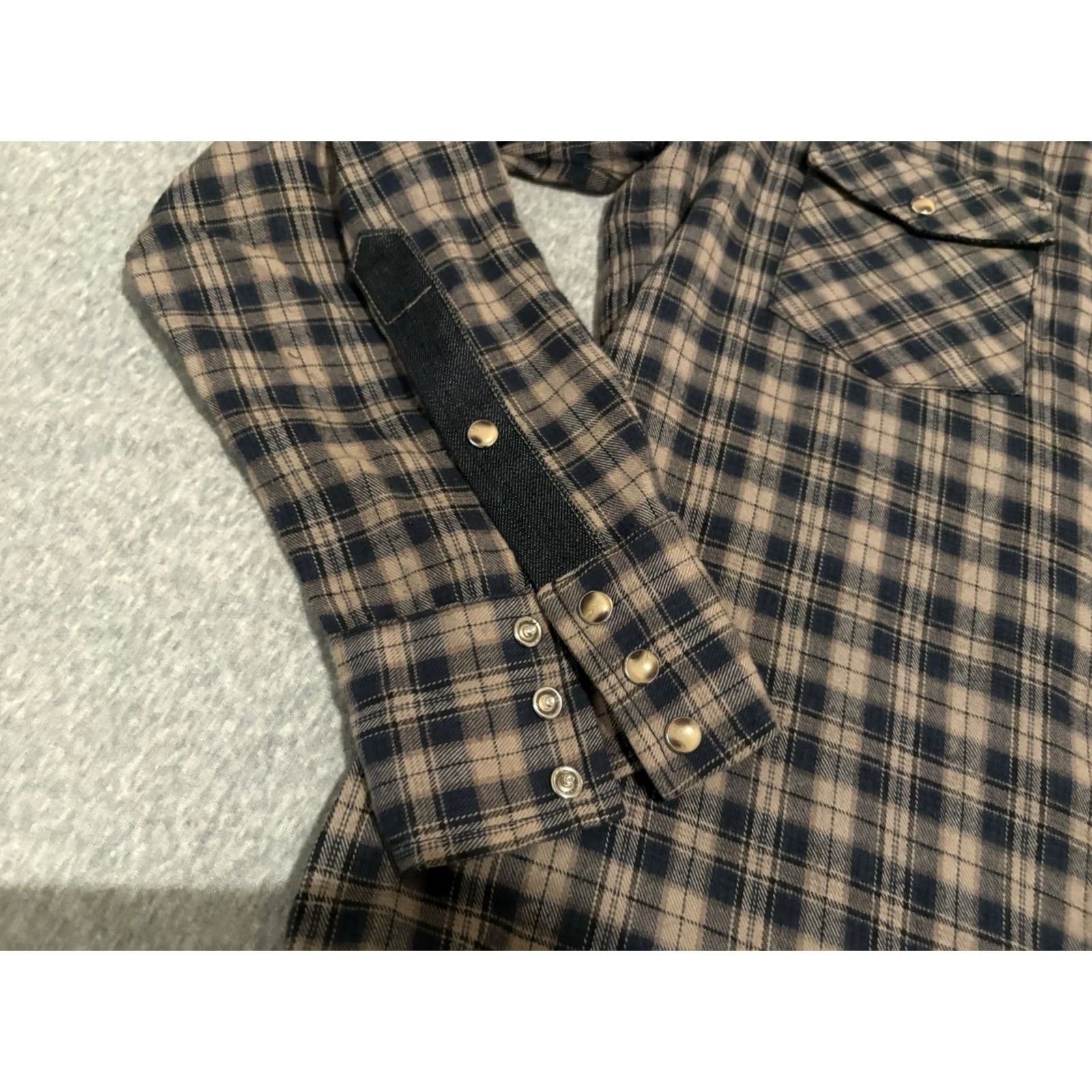 Vintage VINTAGE Freedman Los Angeles Plaid Western Pearl Snap Shirt Made in USA Mens Large Brown Long Sleeve Cotton USA Western Mens L Snap Pearl Snap Shirt Size US L / EU 52-54 / 3 - 4 Thumbnail