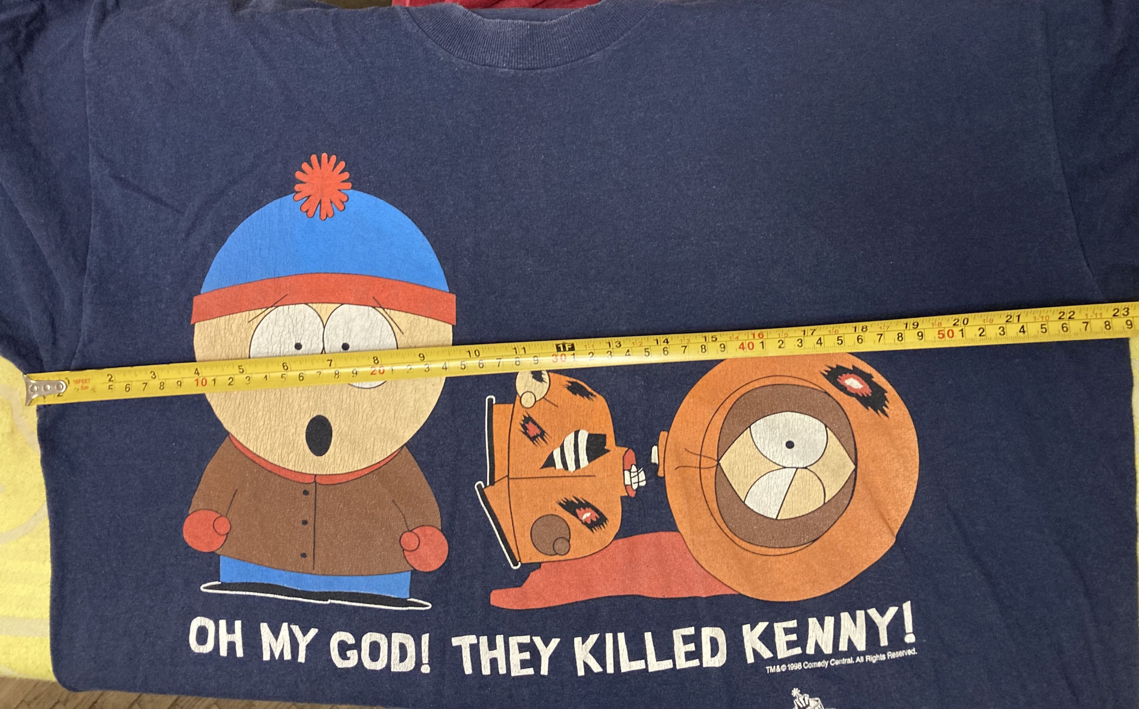 Vintage Vtg.South Park 1998 T Shirt Oh My God They Killed Kenny Size US XL / EU 56 / 4 - 11 Thumbnail