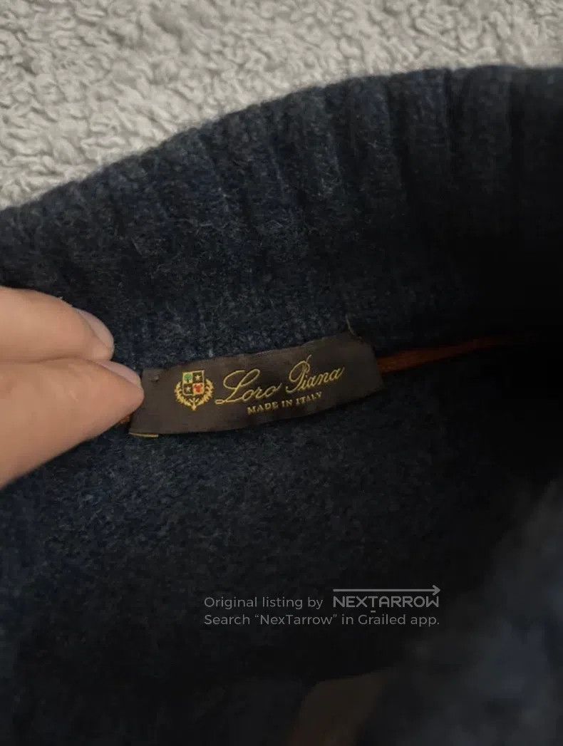 Loro Piana Loro Piana Pure Cashmere Sweater with Leather Accents Size US S / EU 44-46 / 1 - 7 Thumbnail