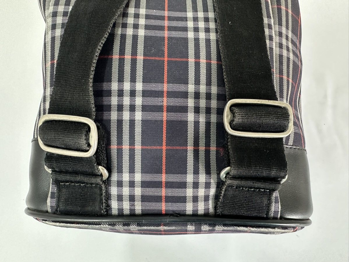 Burberry Burberry Nova Check Logo Embossed Backpack Navy/Black Size ONE SIZE - 6 Thumbnail