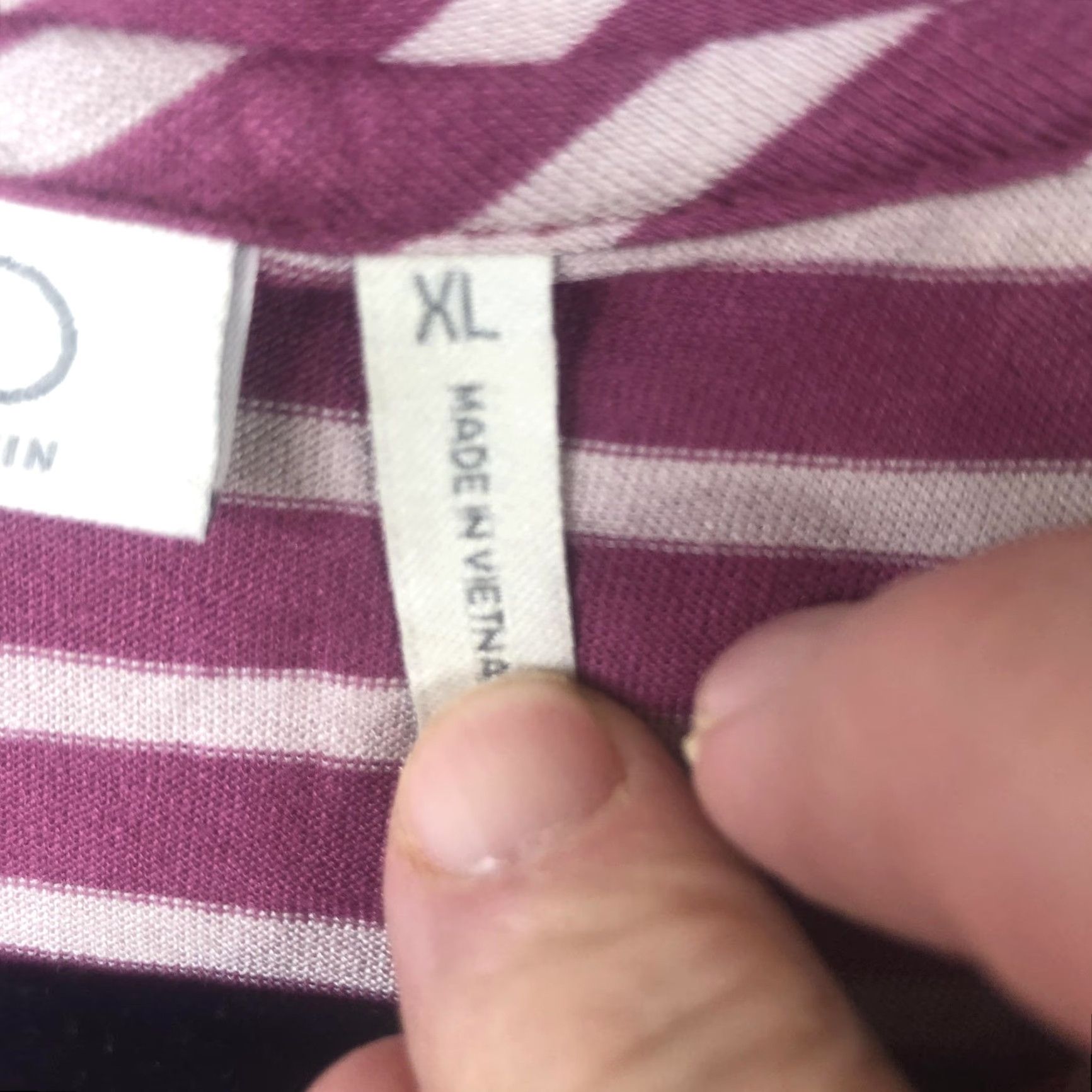 Vintage Logo Lori Goldstein Shirt Womens XL Purple Striped Tunic Athleisure Comfy Size XL / US 12-14 / IT 48-50 - 6 Thumbnail